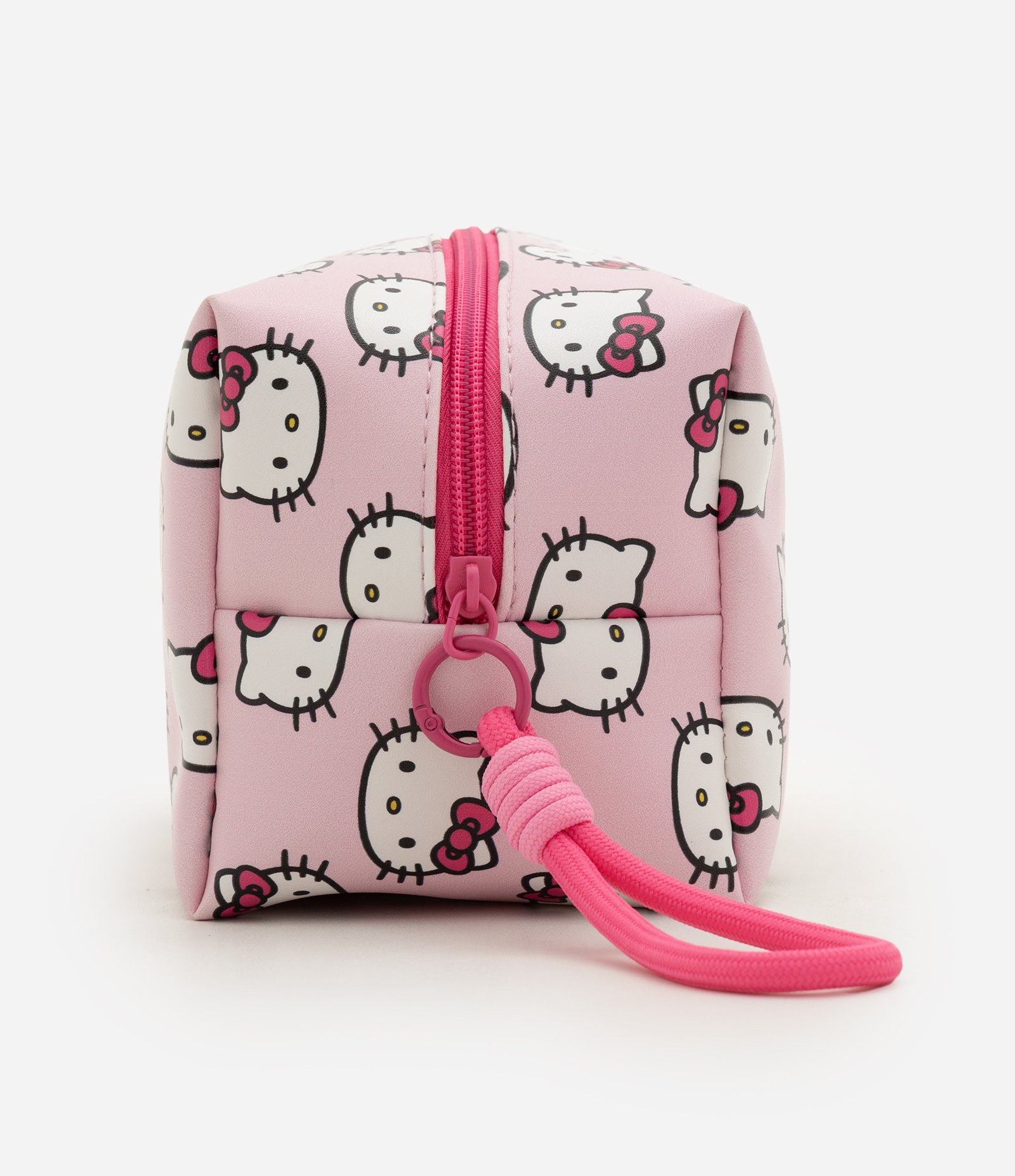 Necessaire Retangular Média em PU Hello Kitty Rosa 2