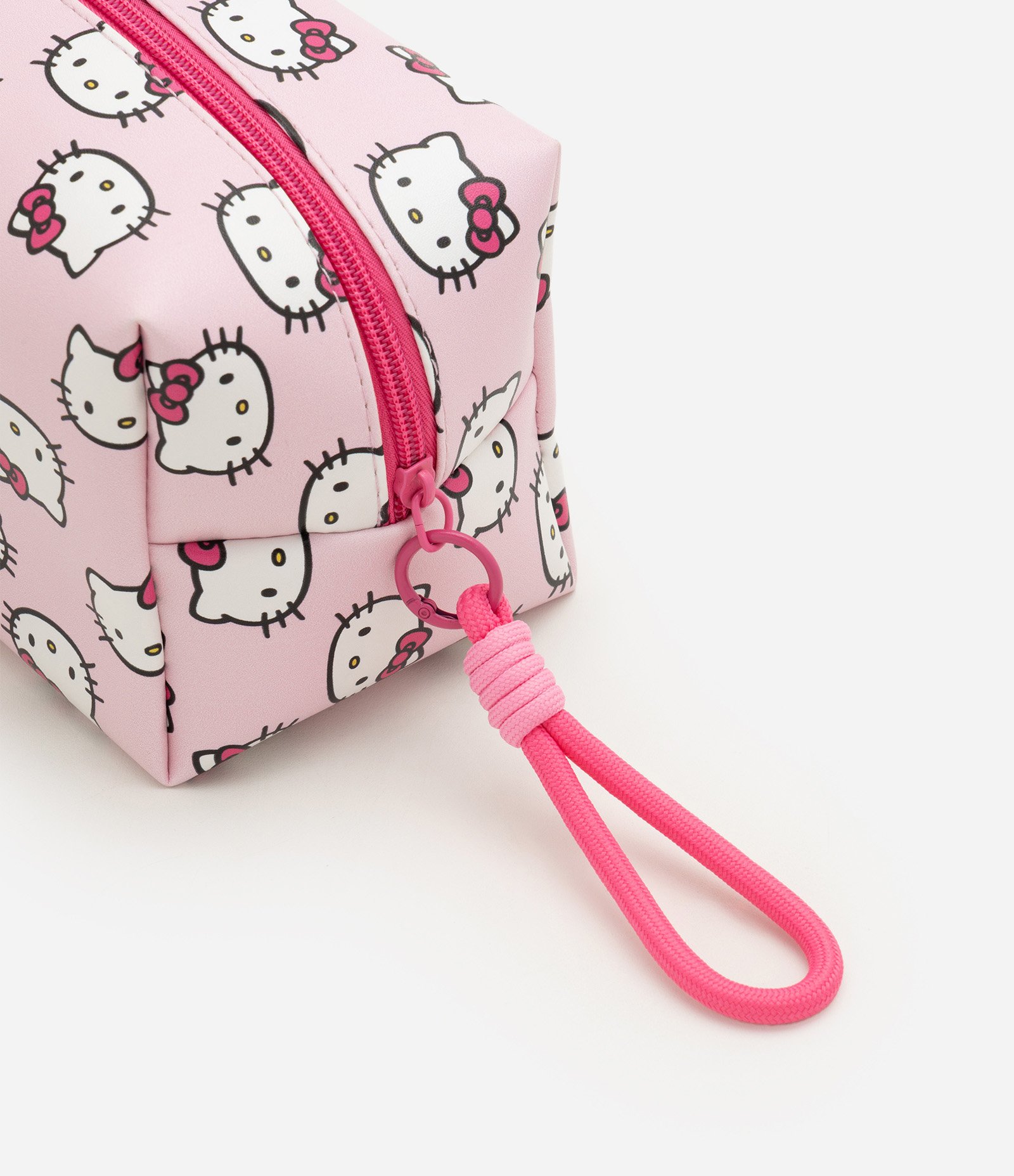 Necessaire Retangular Média em PU Hello Kitty Rosa 4