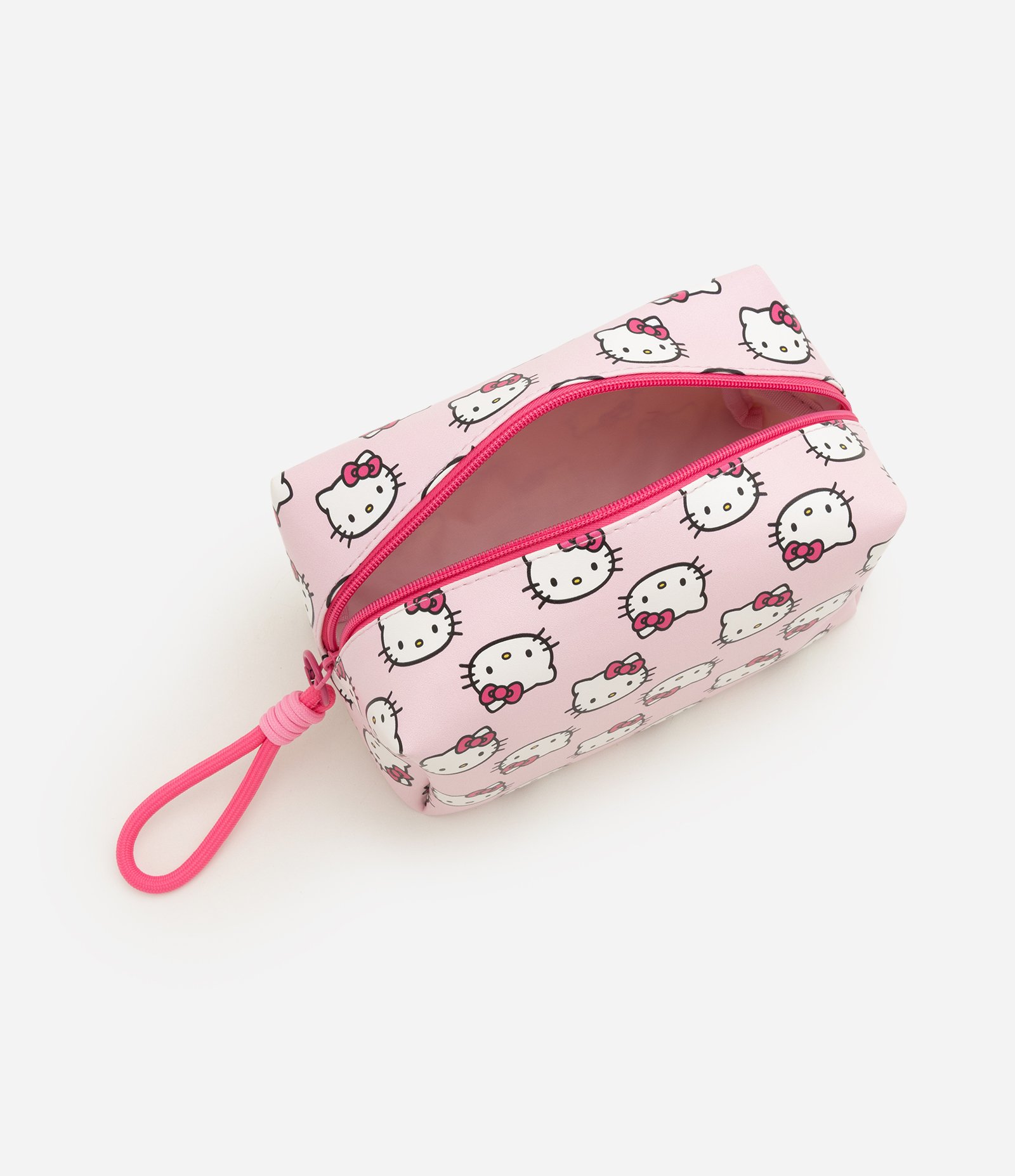 Necessaire Retangular Média em PU Hello Kitty Rosa 5