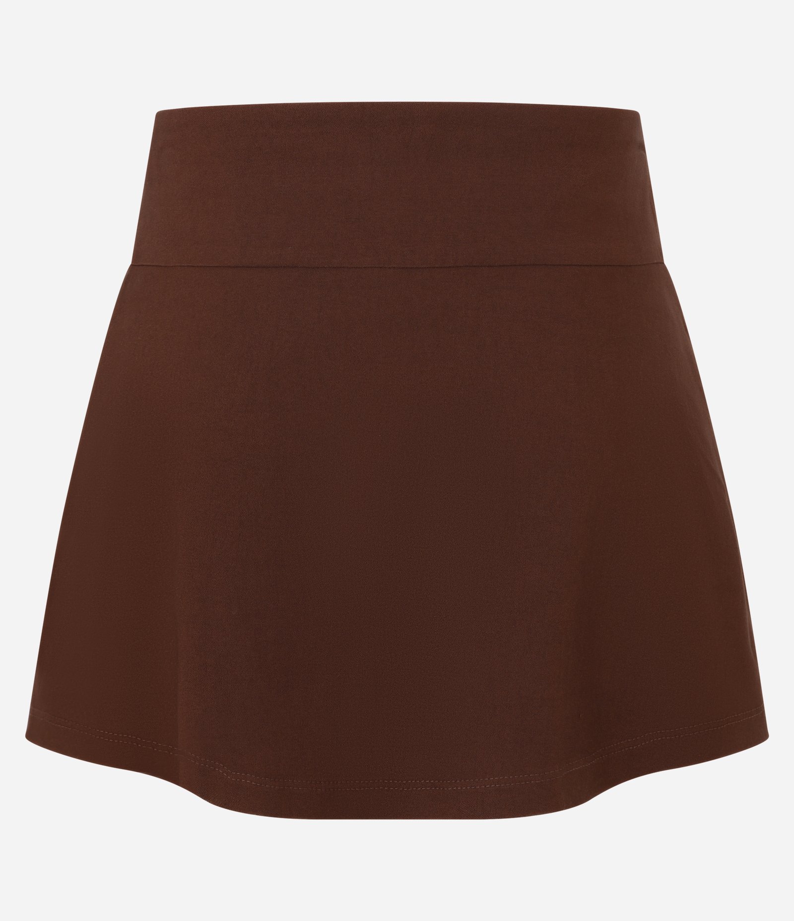 Short Saia em Bengaline com Fivela Lateral Marrom 5