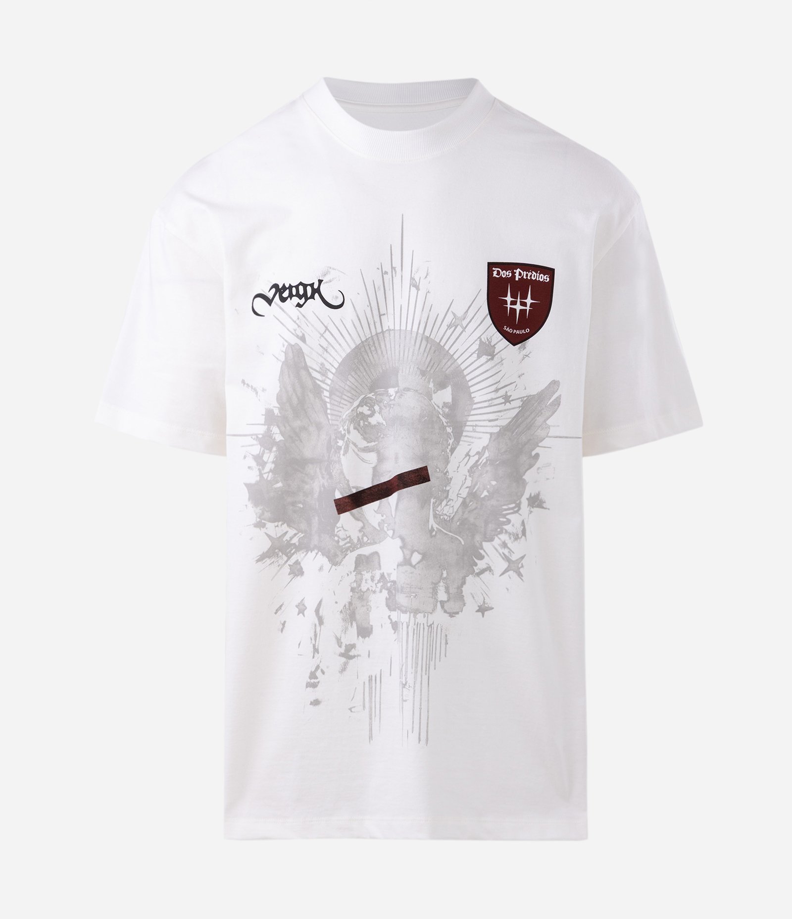 Camiseta Relaxed em Malhão com Estampa Veigh Anjo Faça a Coisa Certa Branco 7