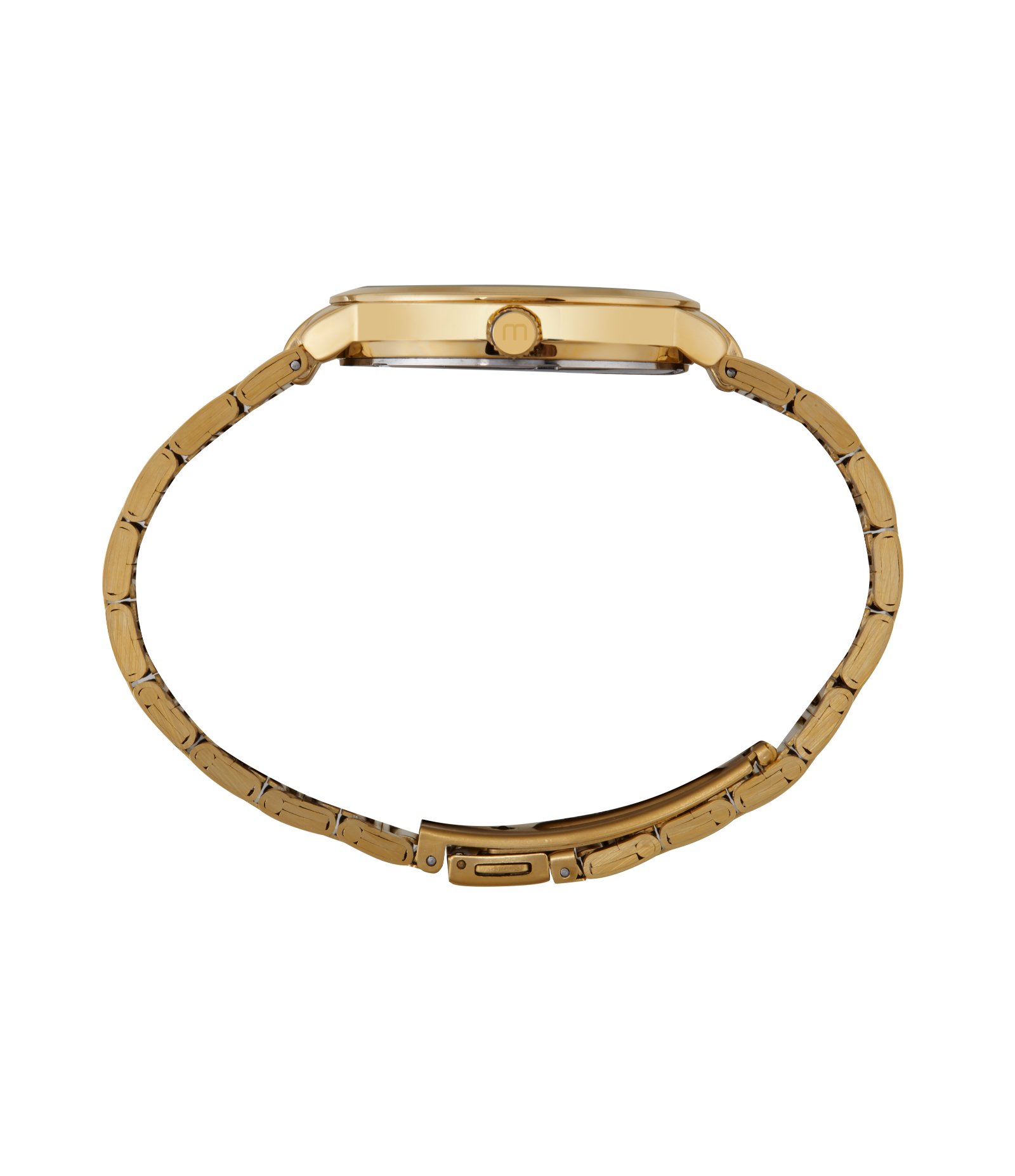 Relógio Aço Feminino Analogico Com Caixa Em Metal e Pulseira em Aço Mondaine Dourado 4