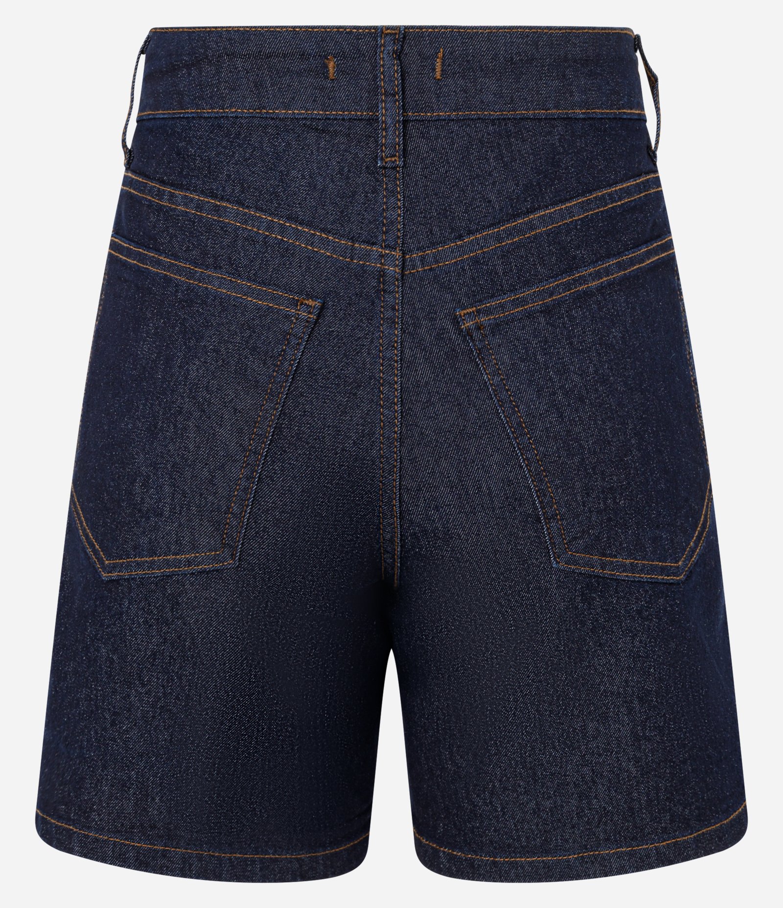 Short Jeans Clássico com Cintura Média Azul Escuro 2