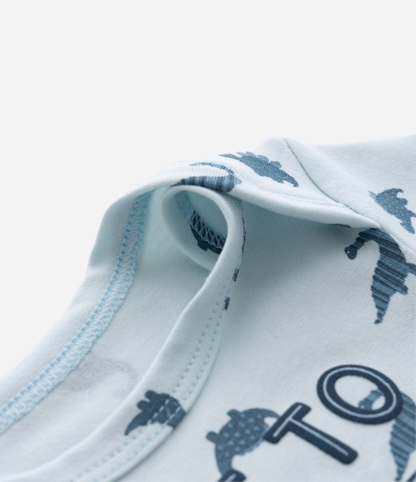 Body Bebê com Estampa Dinossauros e Lettering – Tam 0 a 24 Meses Azul Claro 5