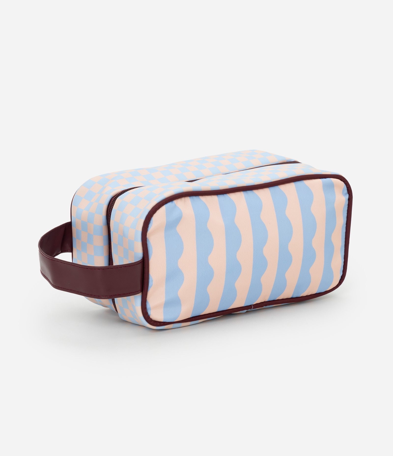 Necessaire Grande com Compartimentos Limpo e Sujo Azul 1