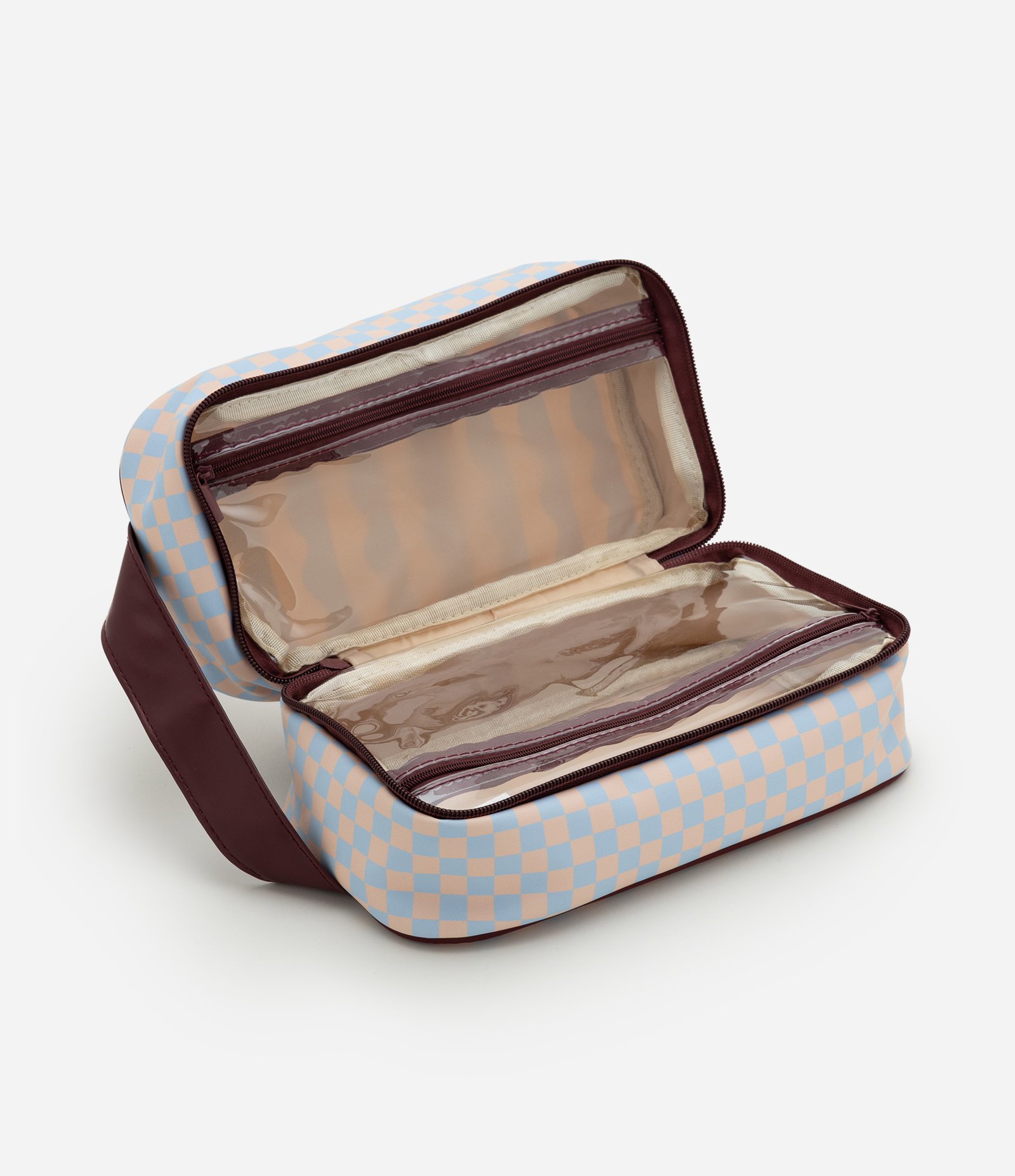 Necessaire Grande com Compartimentos Limpo e Sujo Azul 4