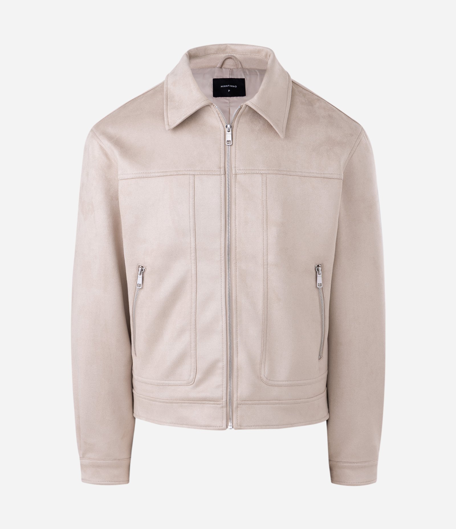 Jaqueta Masculina Harrington em Suede Bege 6
