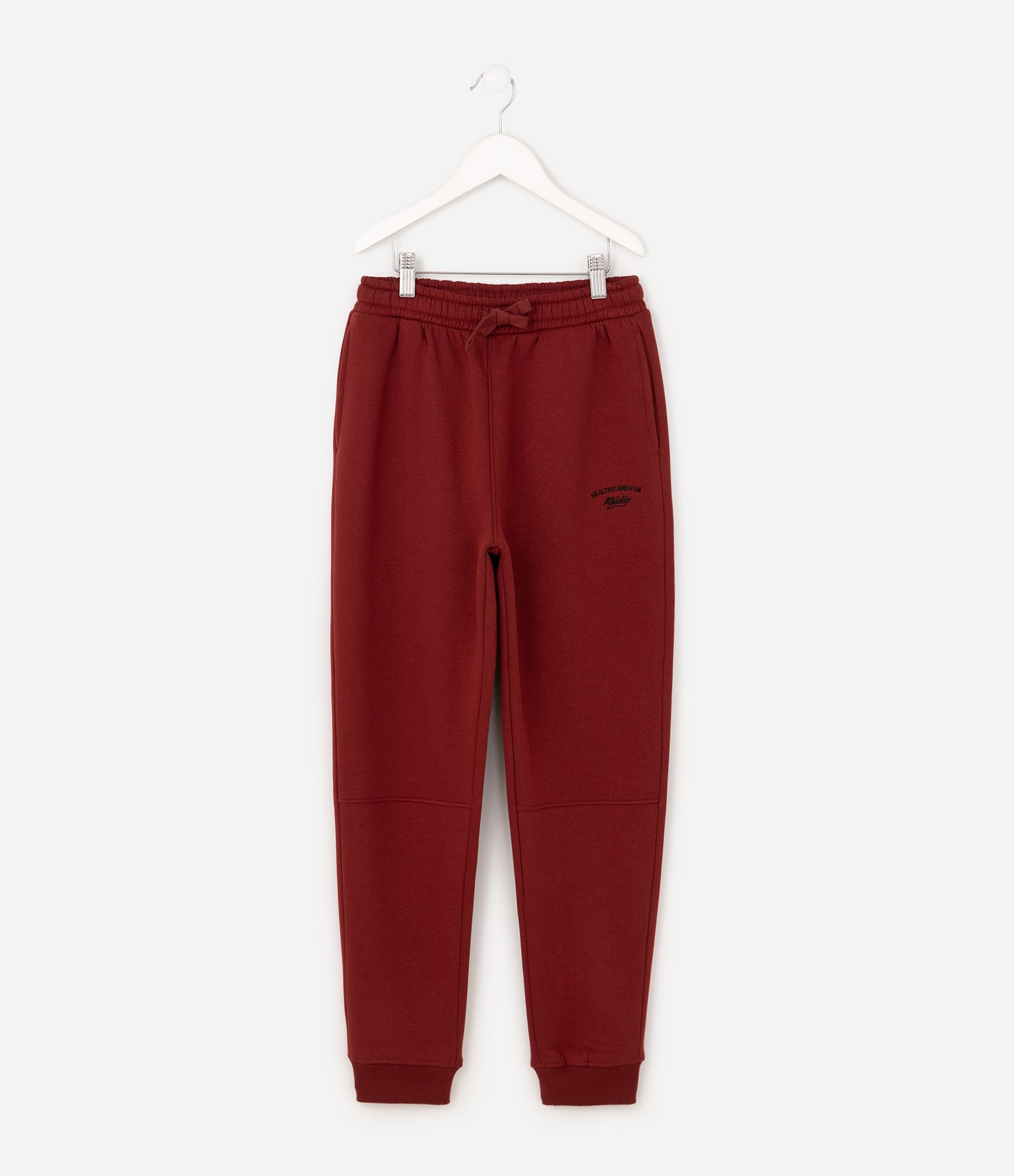 Calça Infantil com Bordado Lettering – Tam 5 a 14 Anos Vermelho 1