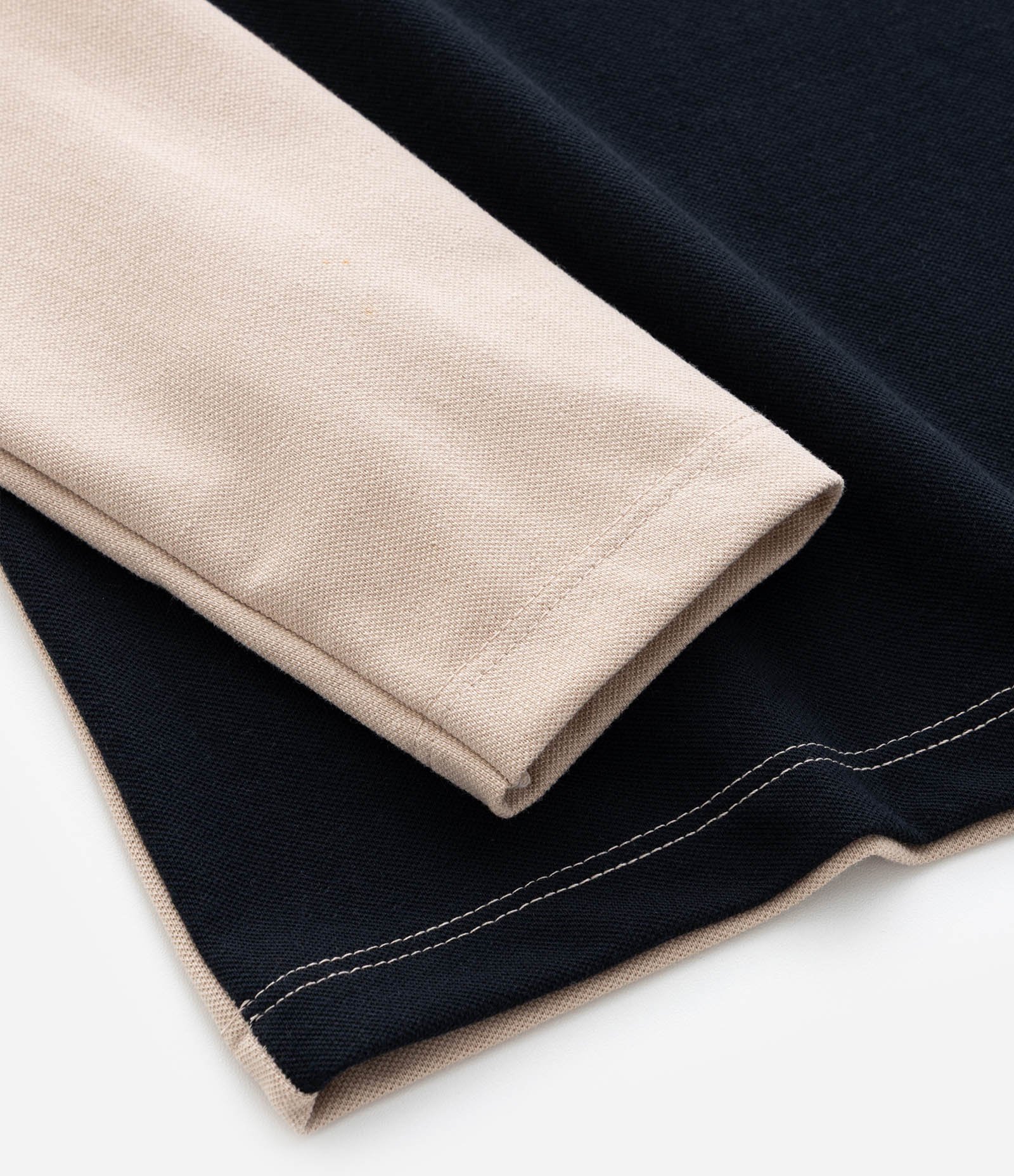 Camiseta Infantil em Piquet com Recortes Texturizados – Tam 5 a 10 Anos Bege/Preto 4