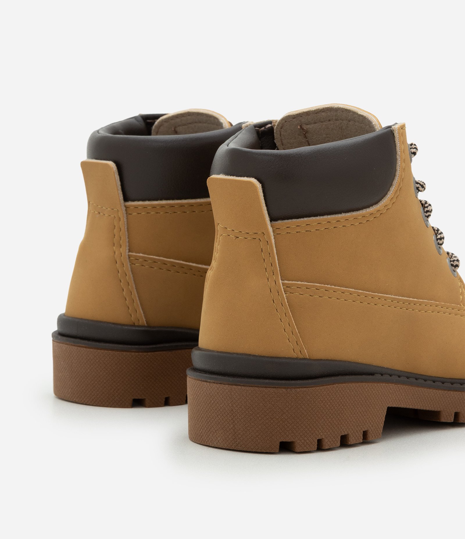 Bota Infantil Coturno com Atacador e Sola Tratorada – Tam 20 a 26 Caramelo 2