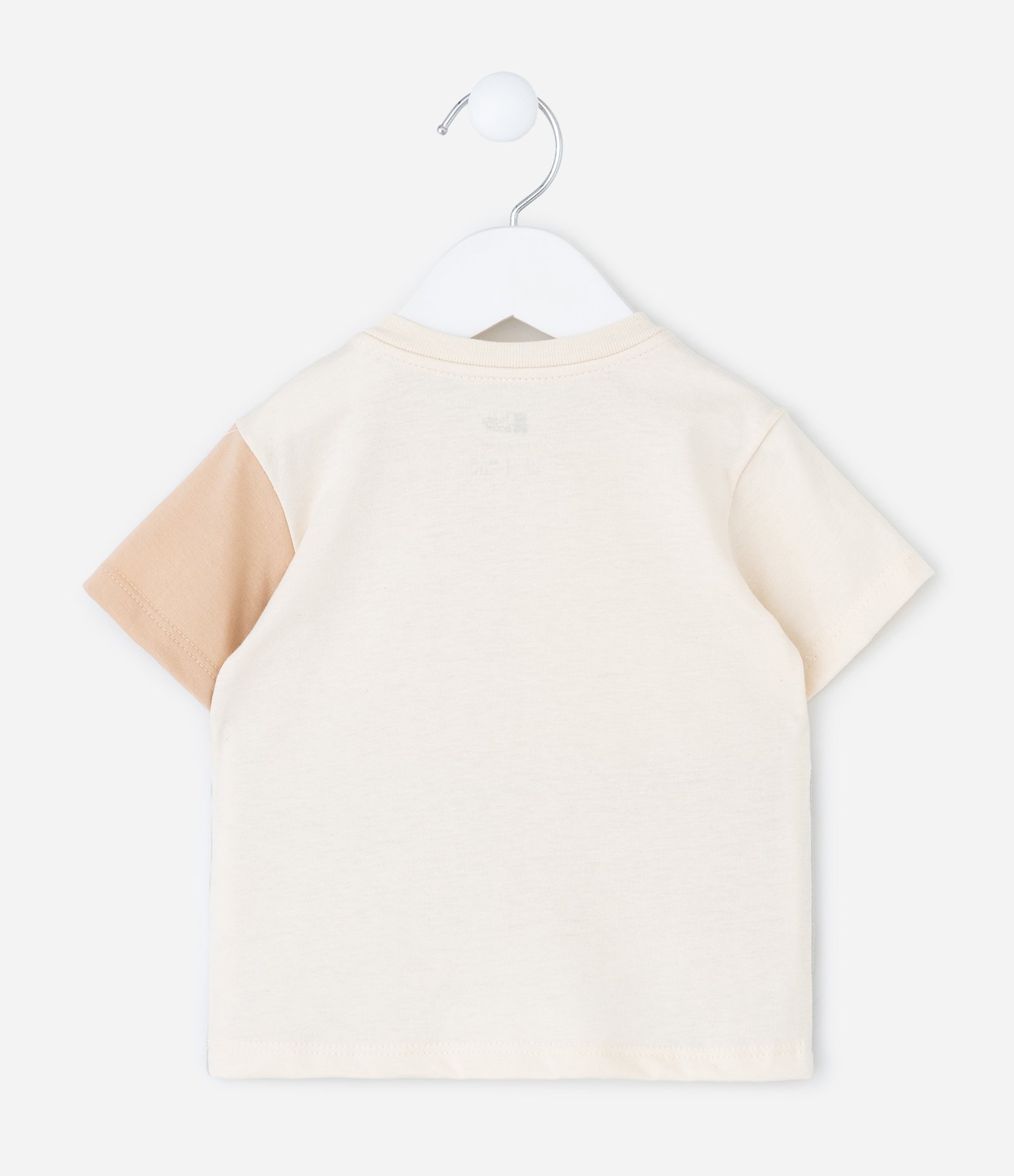 Conjunto Infantil com Camiseta Interativa e Bermuda – Tam 0 a 18 Meses Bege 4