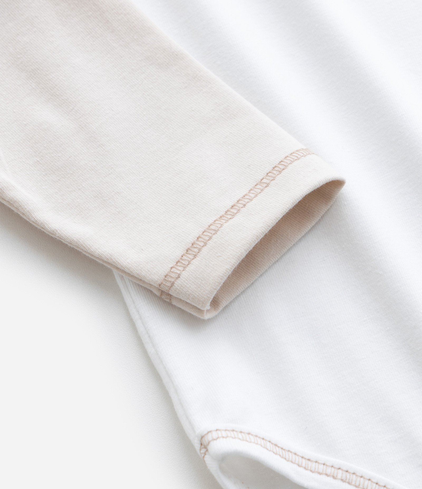 Body Infantil Bicolor com Gola Redonda – Tam 0 a 18 Meses Off White 5