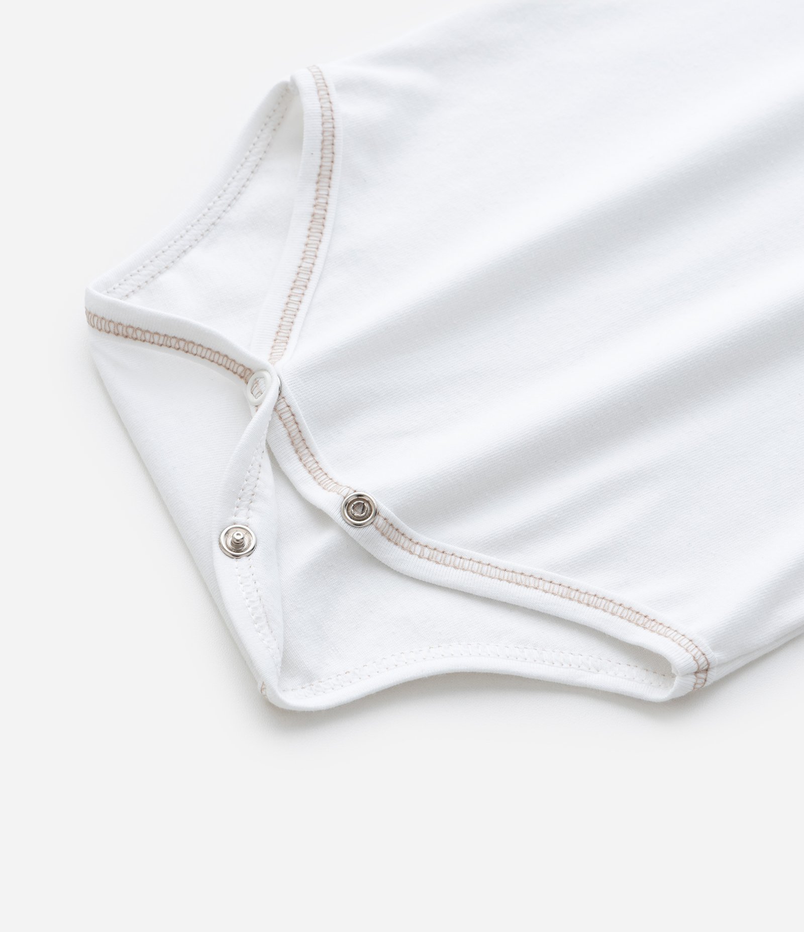 Body Infantil Bicolor com Gola Redonda – Tam 0 a 18 Meses Off White 6