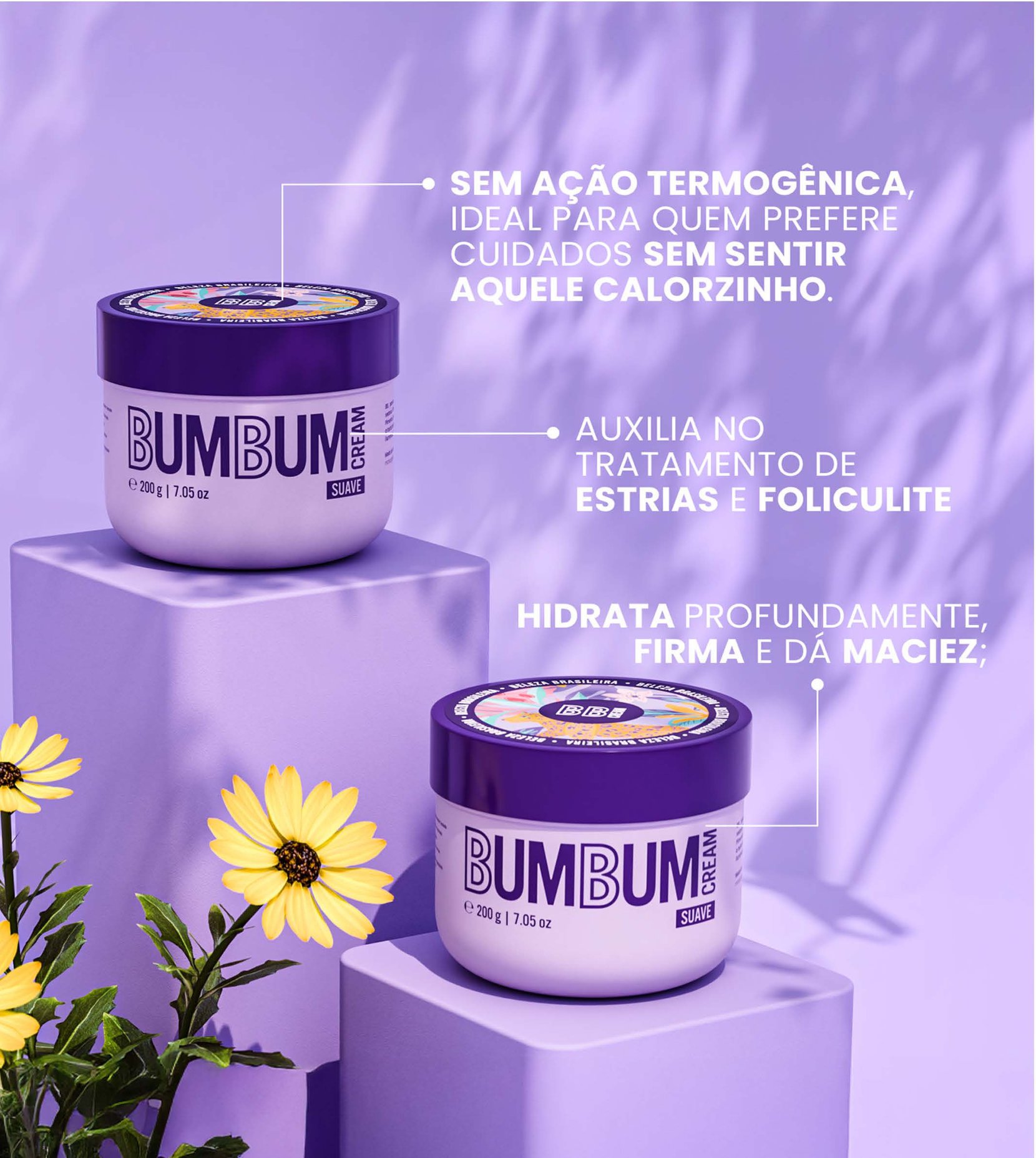 Desodorante Corporal Bumbum Cream Suave Beleza Brasileira 200g 4