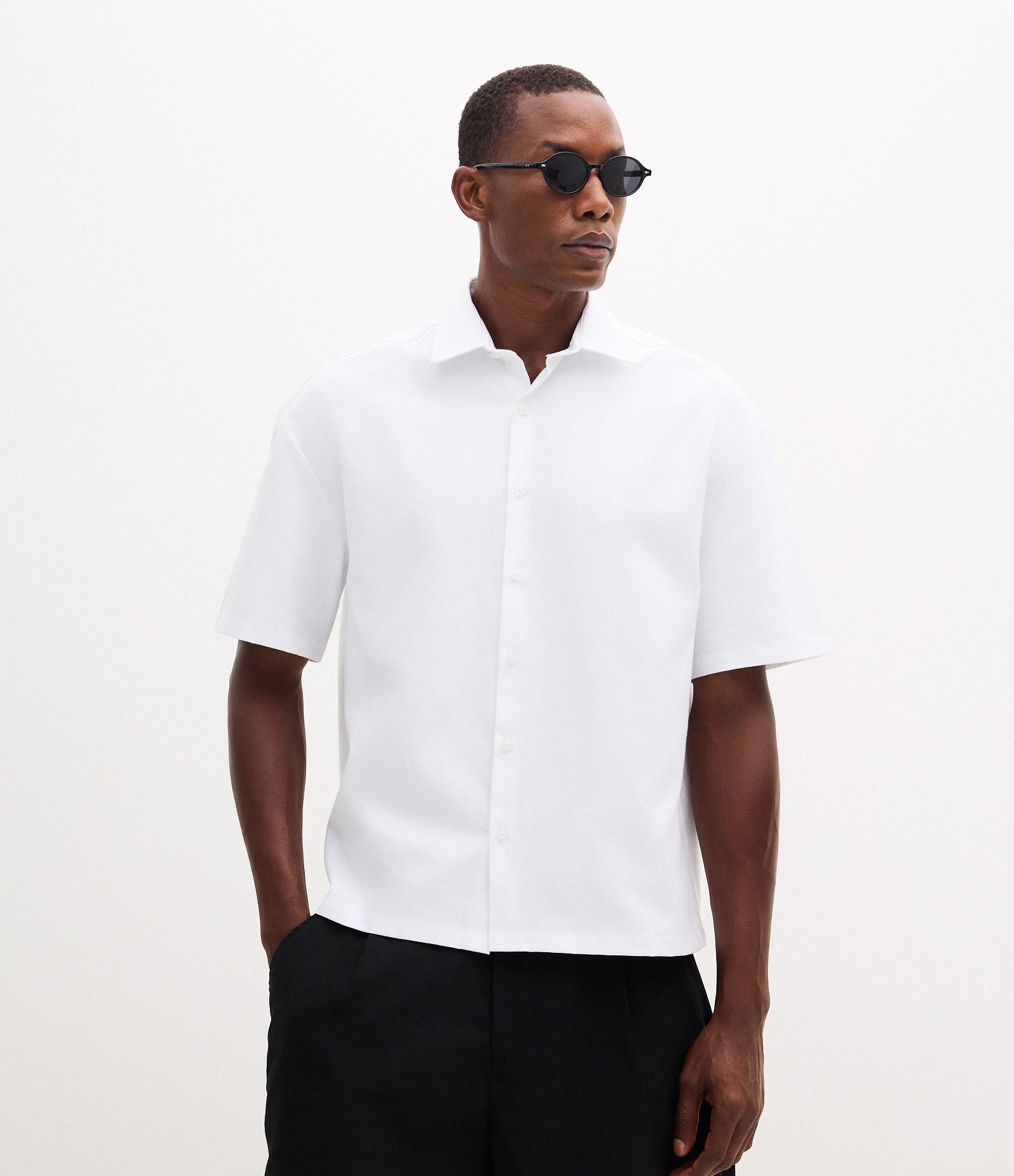 Camisa Boxy em Oxford Branco 1