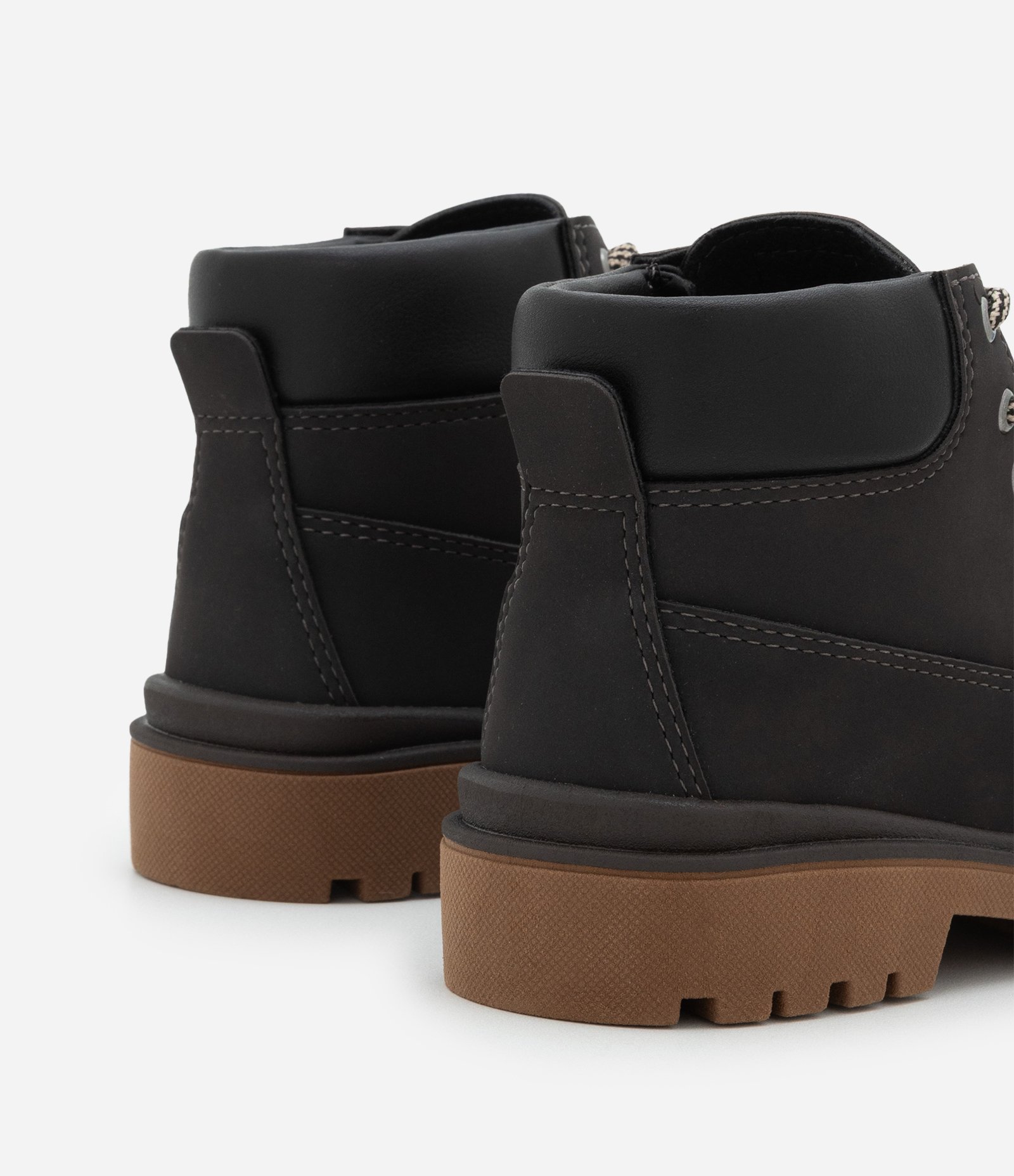 Bota Infantil Coturno com Cadarço Bicolor – Tam 27 a 35 Marrom Escuro 2