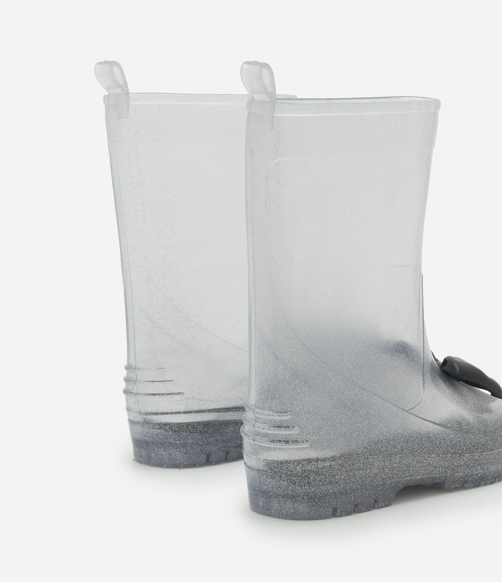 Galocha Infantil em Glitter com Laço e Meia – Tam 25 a 32 Transparente 3