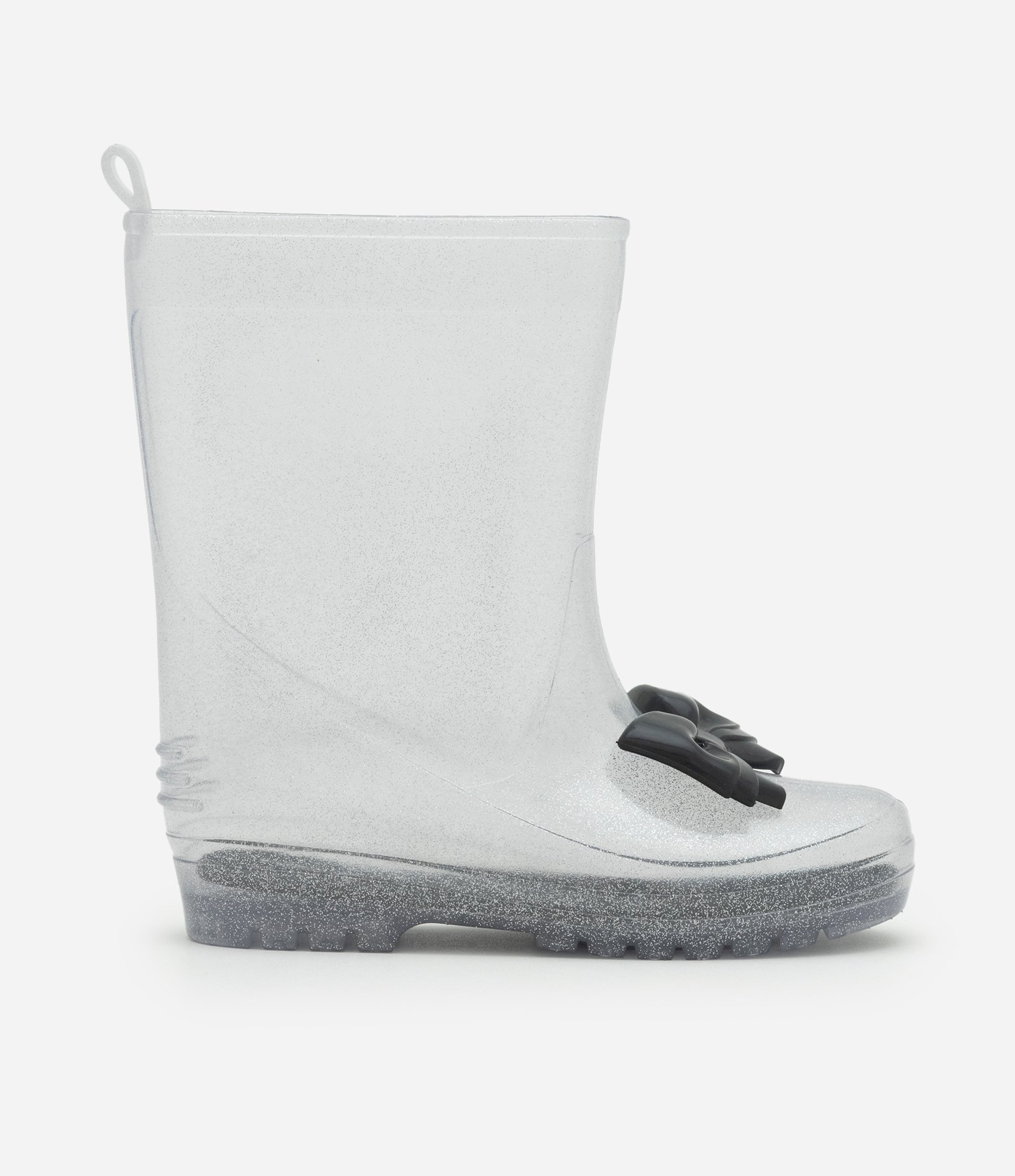 Galocha Infantil em Glitter com Laço e Meia – Tam 25 a 32 Transparente 5