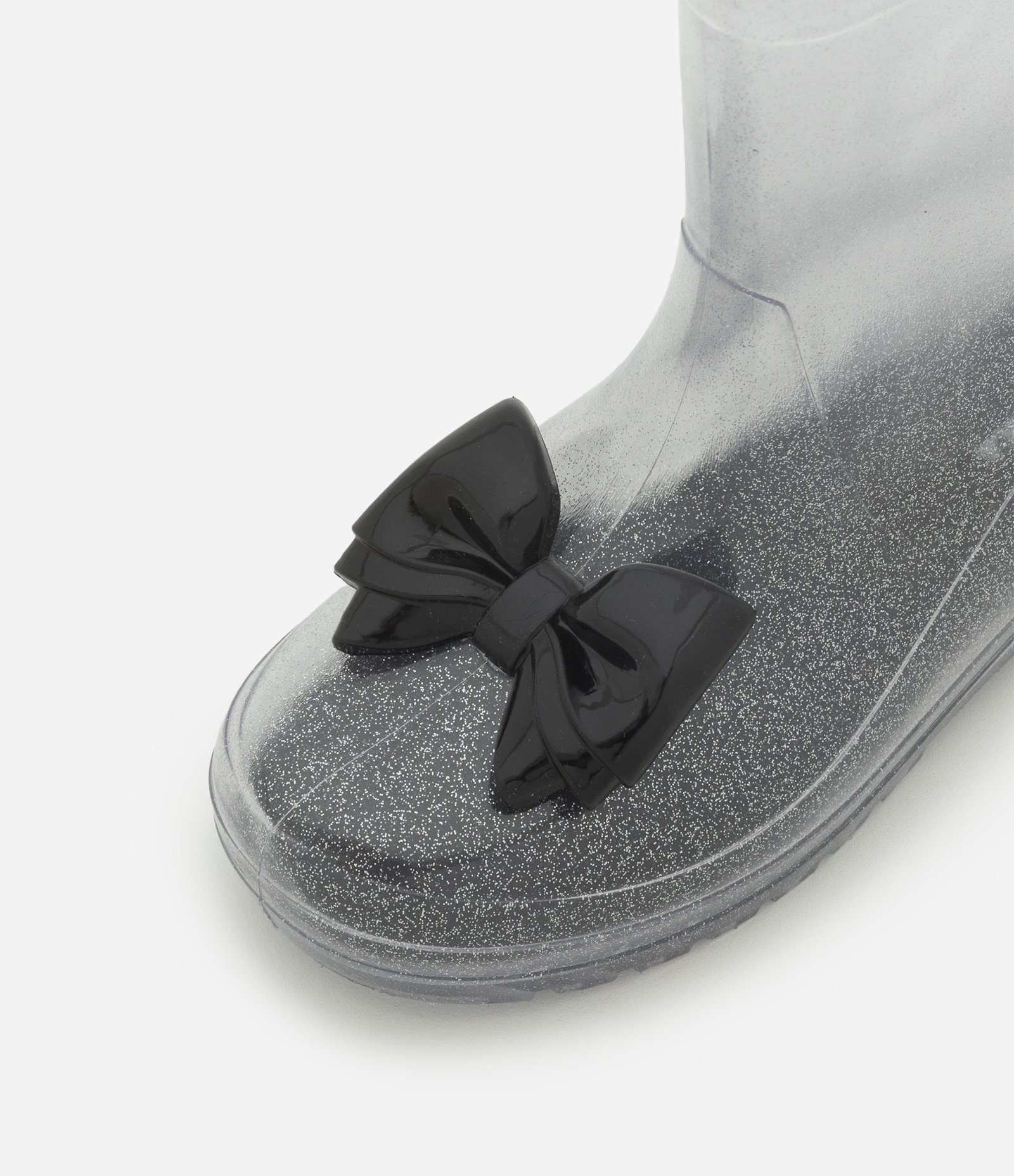 Galocha Infantil em Glitter com Laço e Meia – Tam 25 a 32 Transparente 6