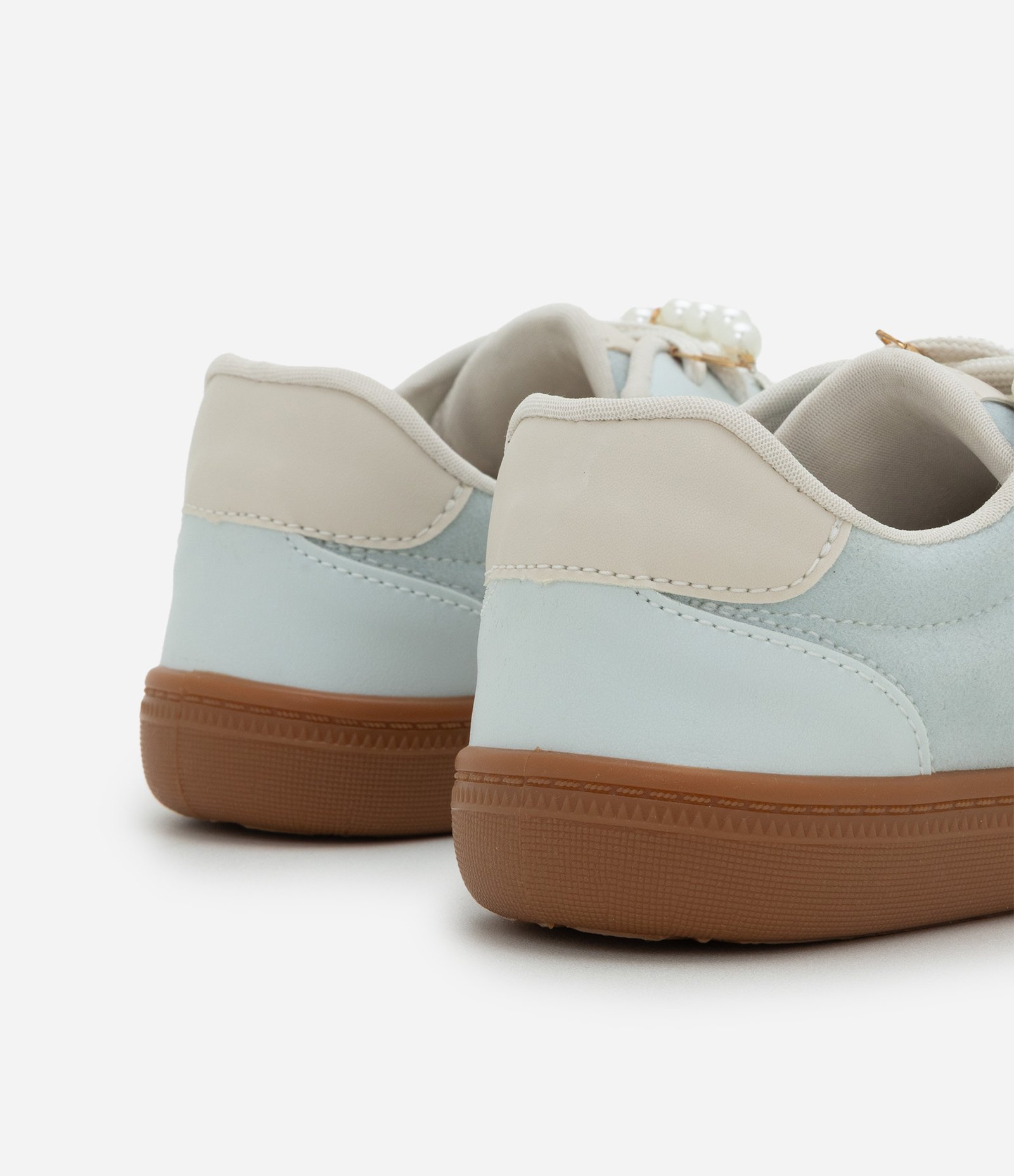 Tênis Infantil com Recortes e Pin de Pérolas – Tam 28 a 34 Azul Bebê 2