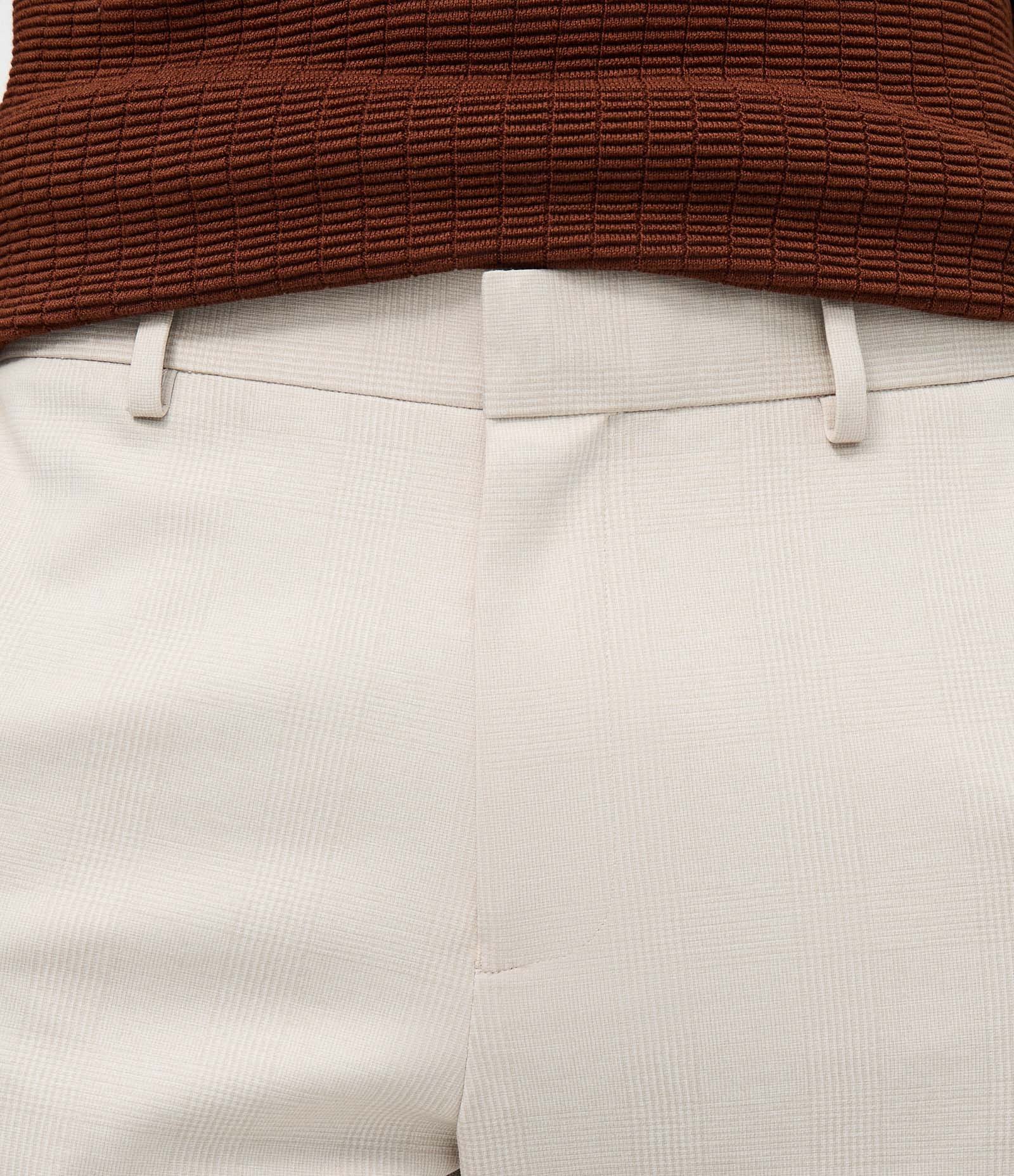 Calça Slim em Performance com Textura Bege 3