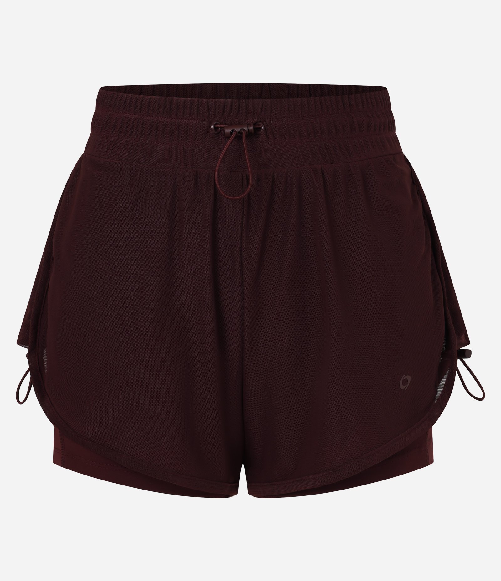 Bermuda Runner Esportiva em Tule com Short Interno e Tecnologia Dry Vinho 5