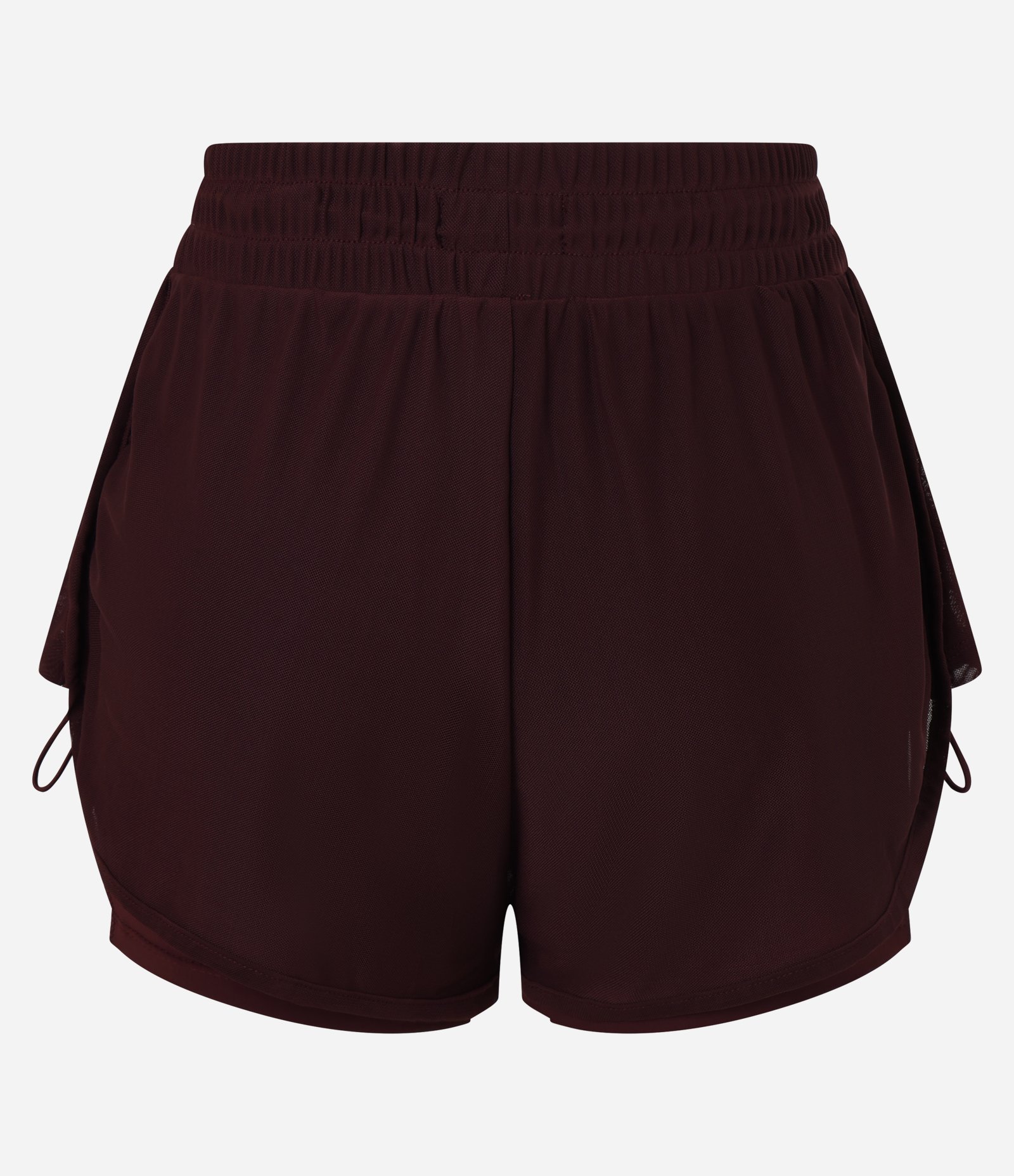 Bermuda Runner Esportiva em Tule com Short Interno e Tecnologia Dry Vinho 7