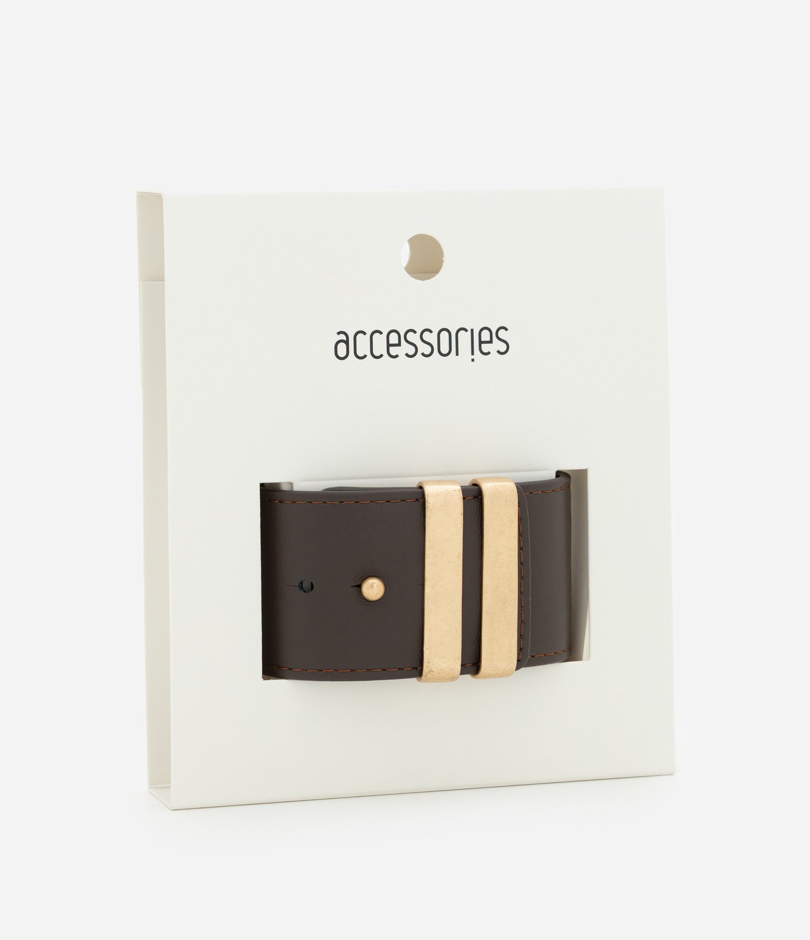 Bracelete em PU com Fivela e Ajuste Marrom 5