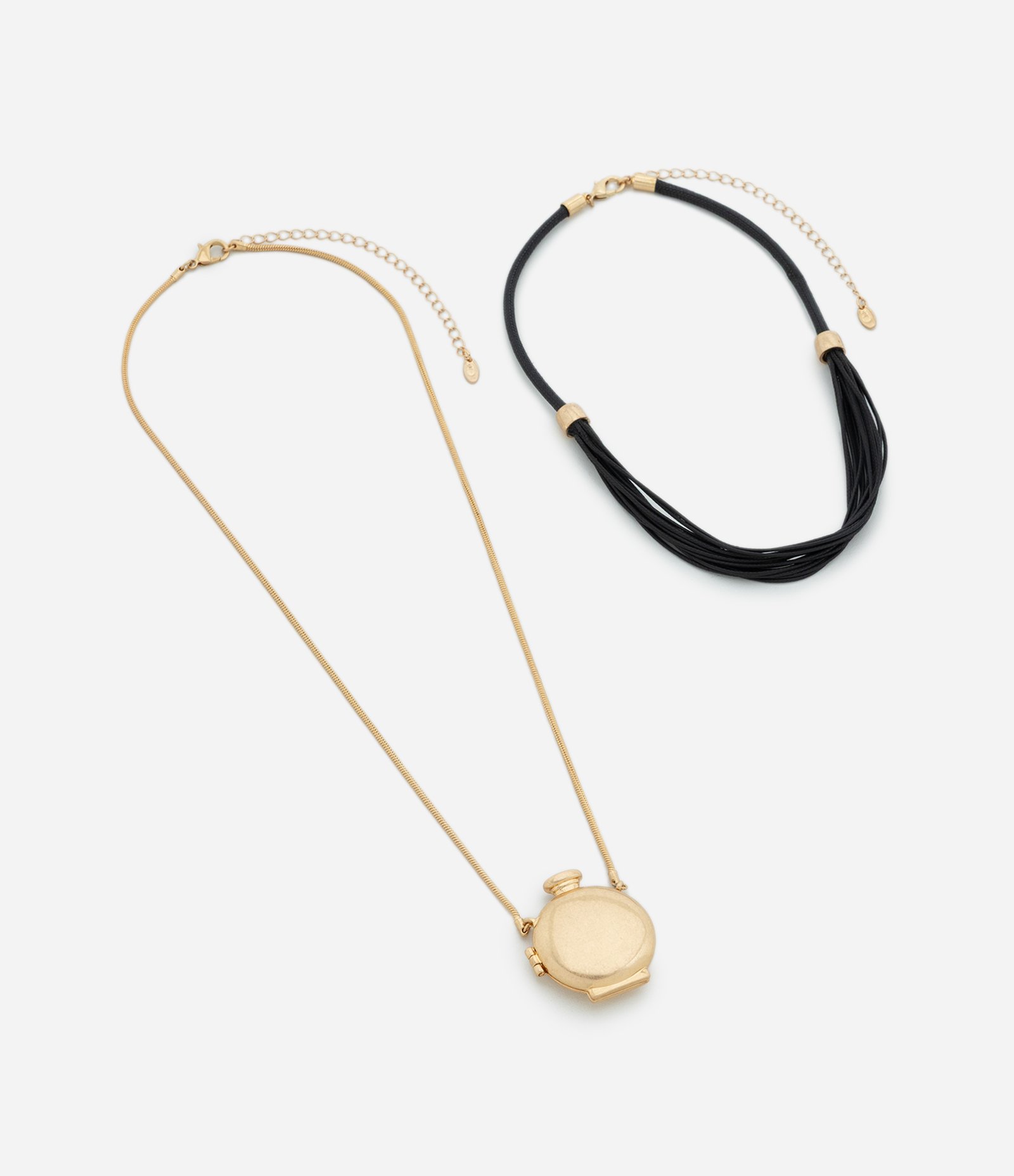 Colar em Camadas com Pingente Perfumeiro Dourado/Preto 3
