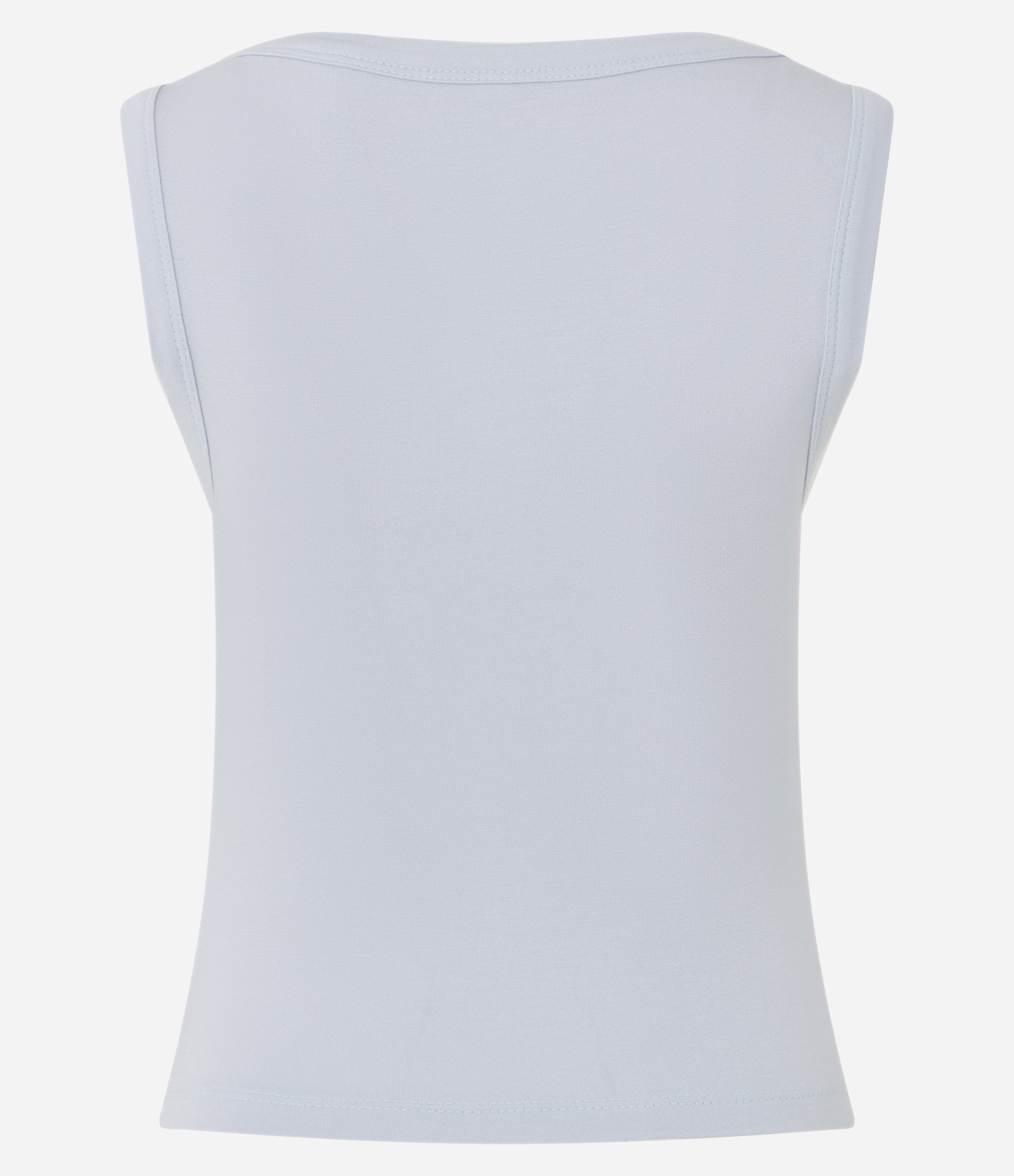 Blusa Sem Manga com Decote Canoa Azul 5