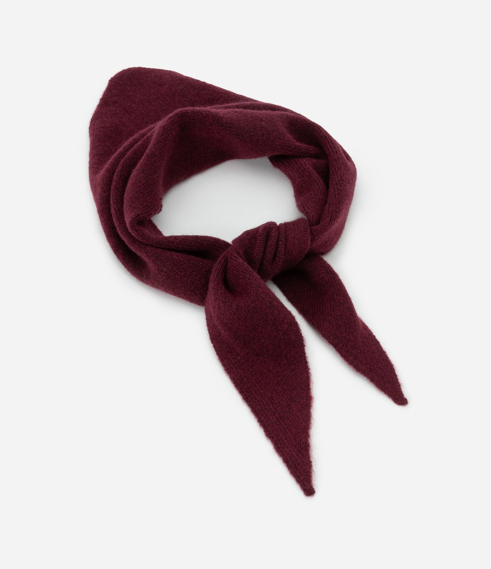 Cachecol Triangular em Tricô Vermelho 1