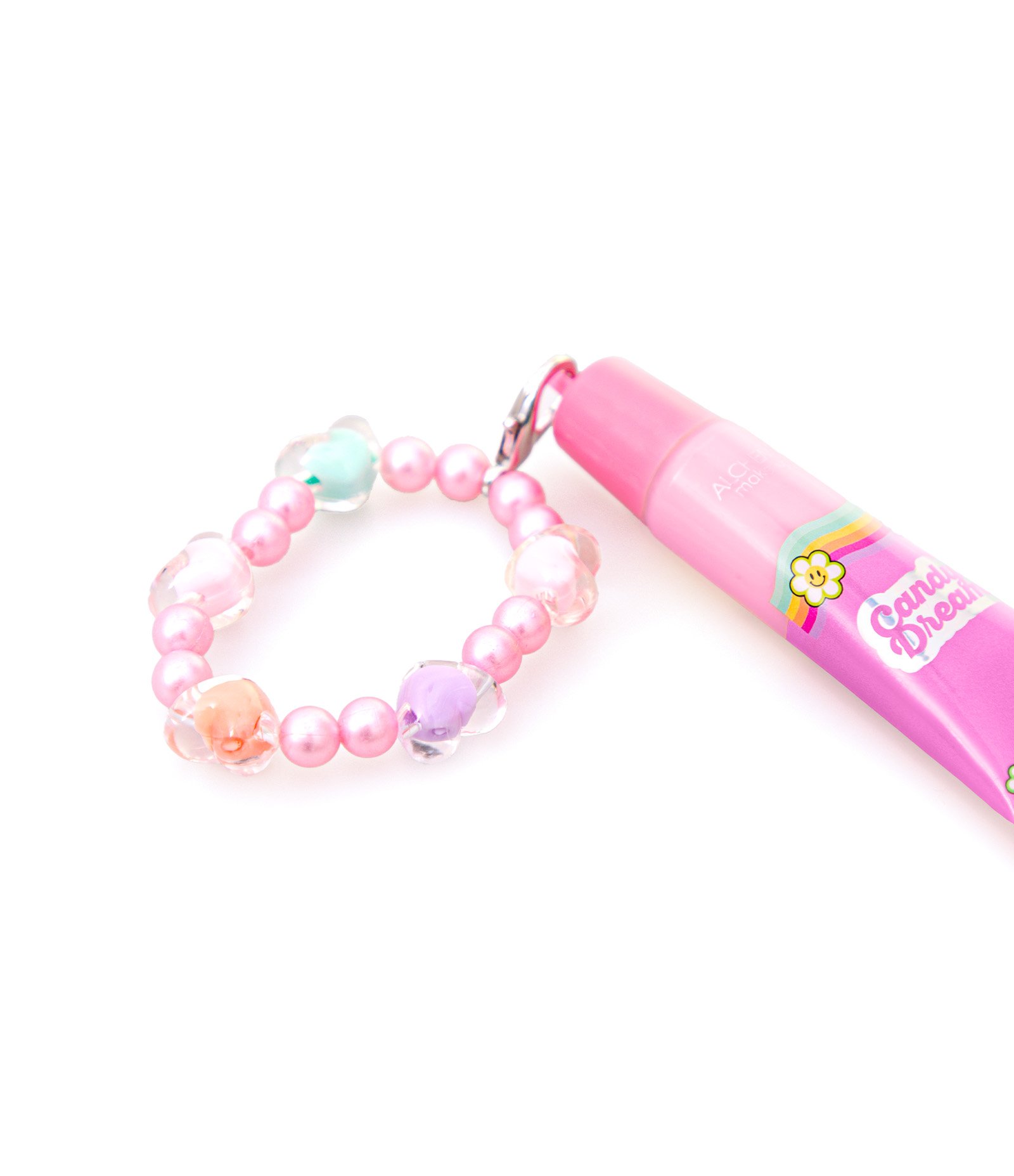 Brilho Labial Alchemia Make up Self Love Club Candy Dream com pulseira Sunfruit 4