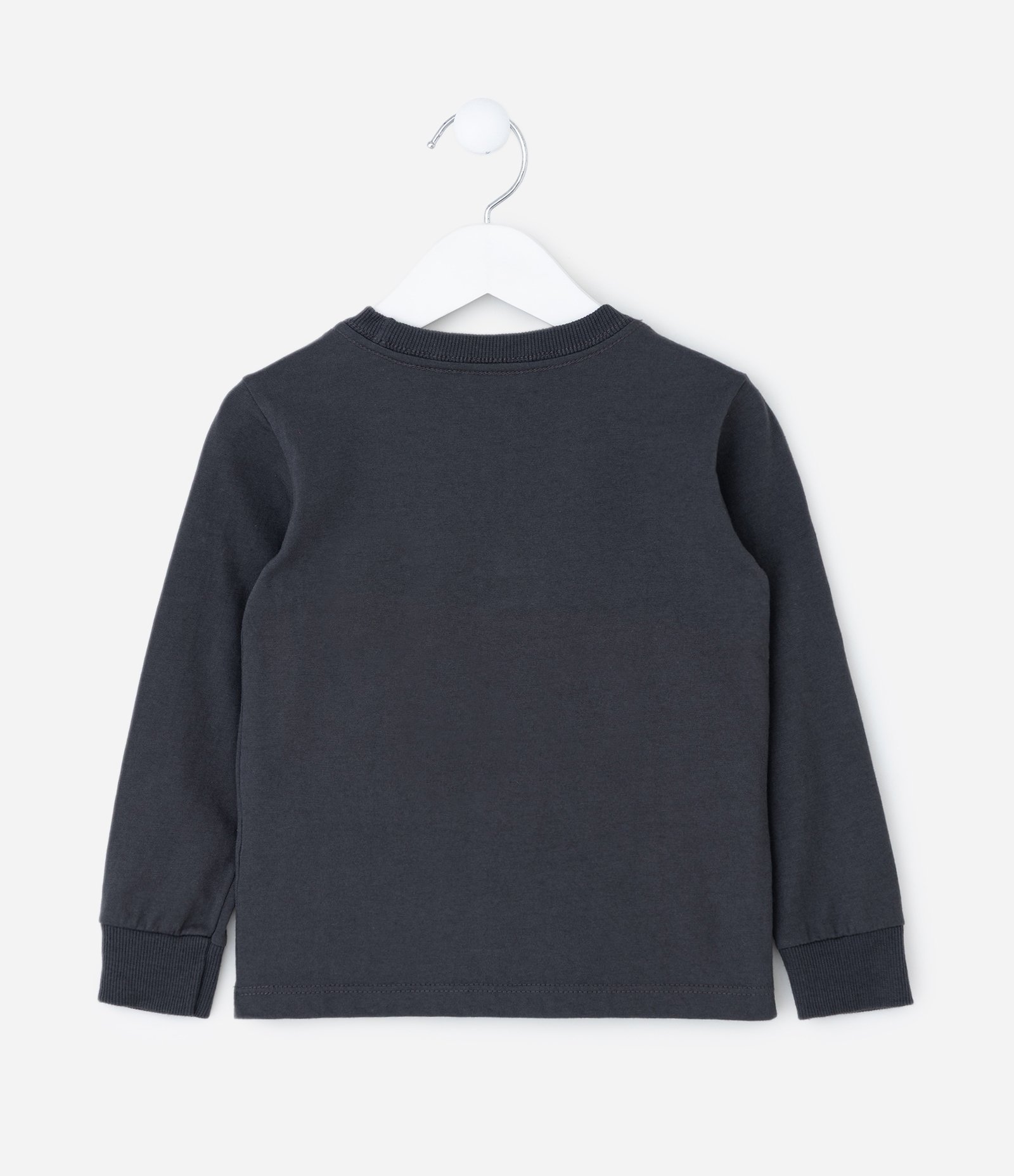 Camiseta Infantil com Estampa de Dinossauro em Relevo – Tam 1 a 5/6 Anos Chumbo 2