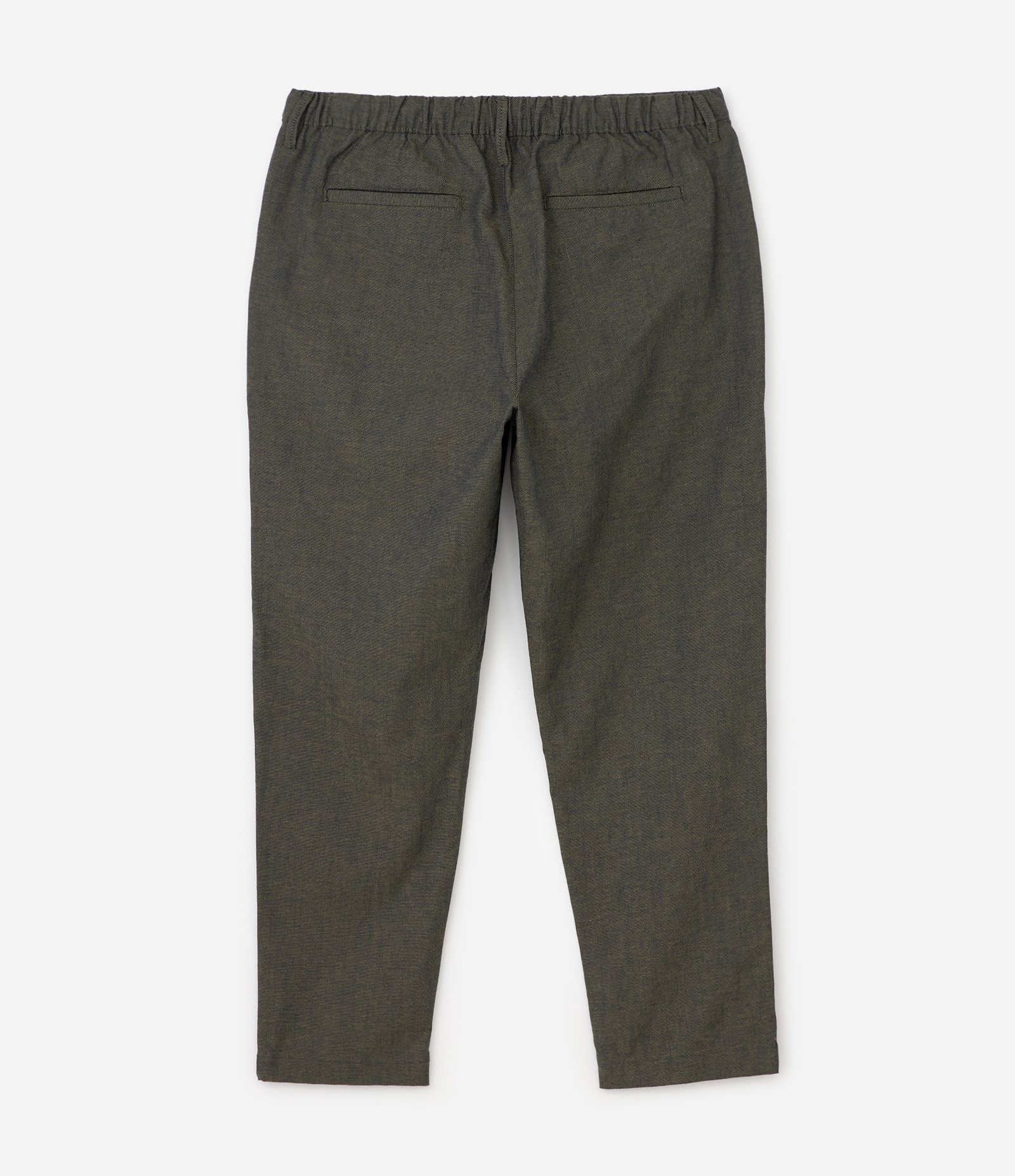 Calça Relaxed Oxford em Algodão Verde Acinzentado 7