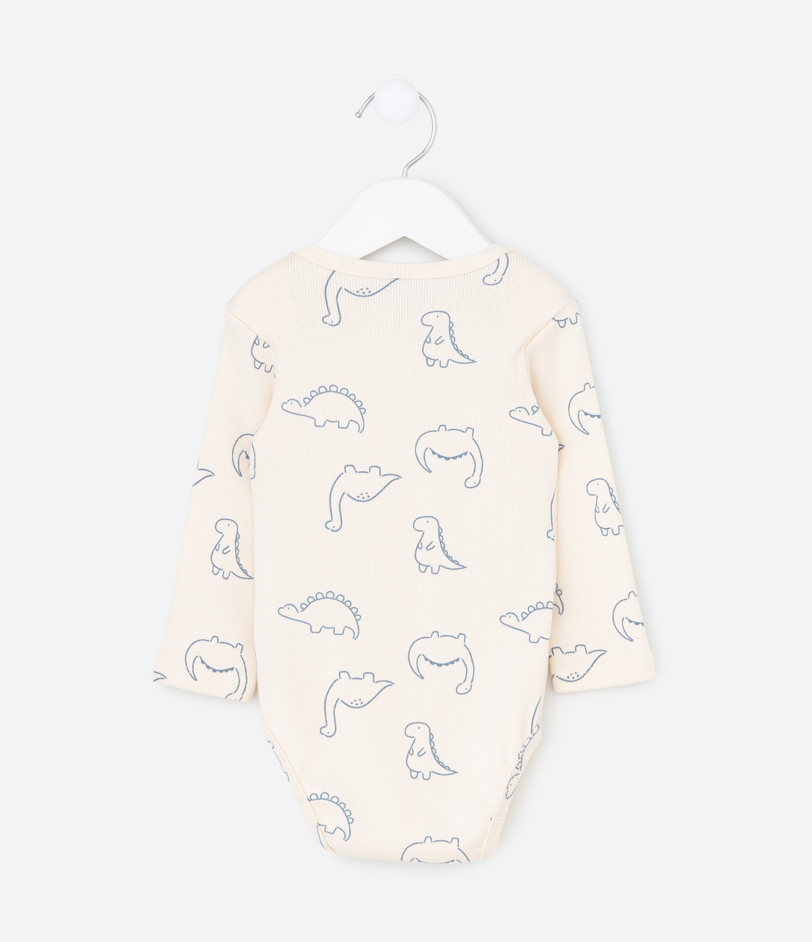 Body Infantil com Estampa de Dinossauros – Tam RN a 24 Meses Off White 2