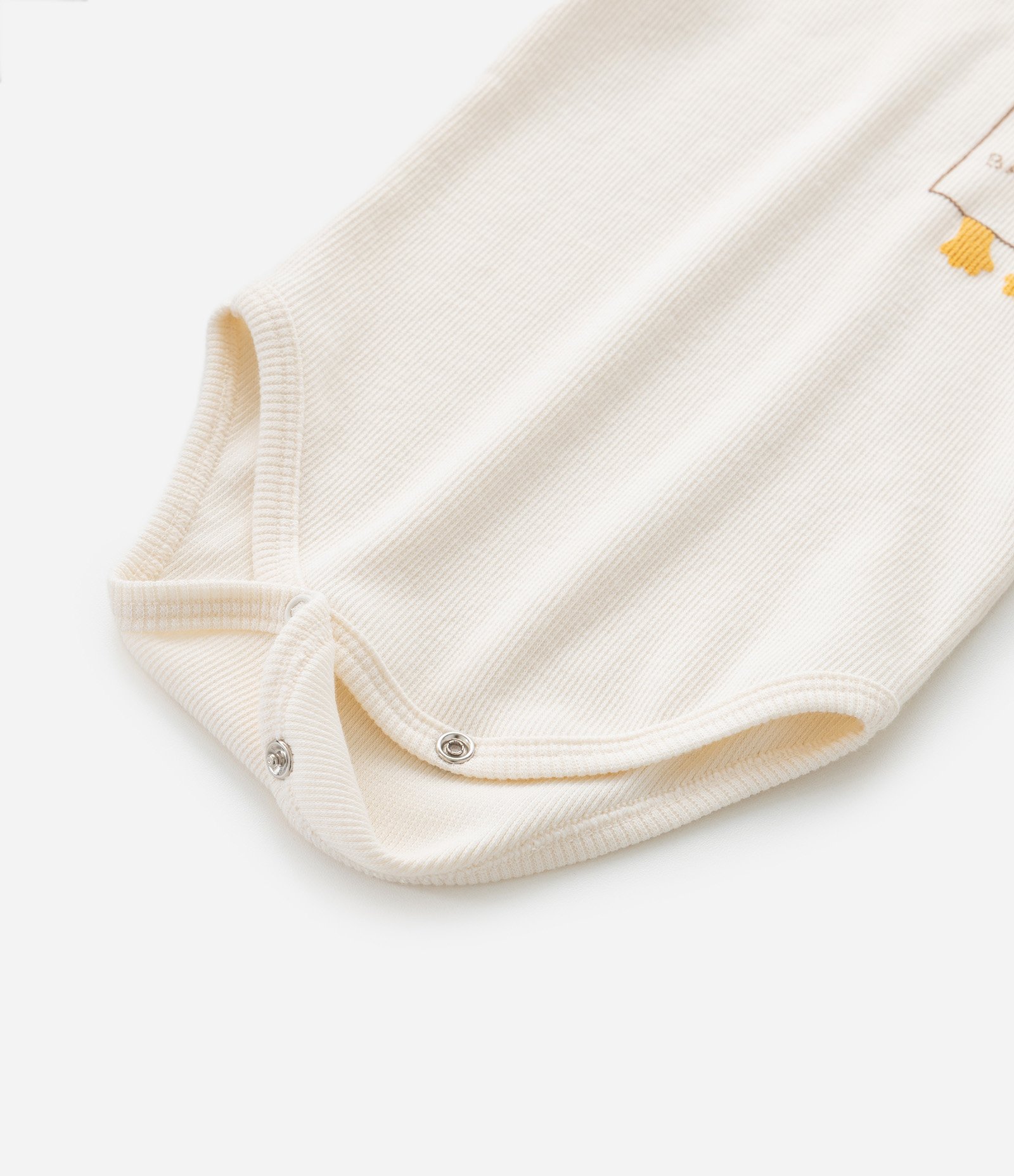 Body Bebê Canelado com Estampa Tigre – Tam 0 a 24 Meses Off White 6