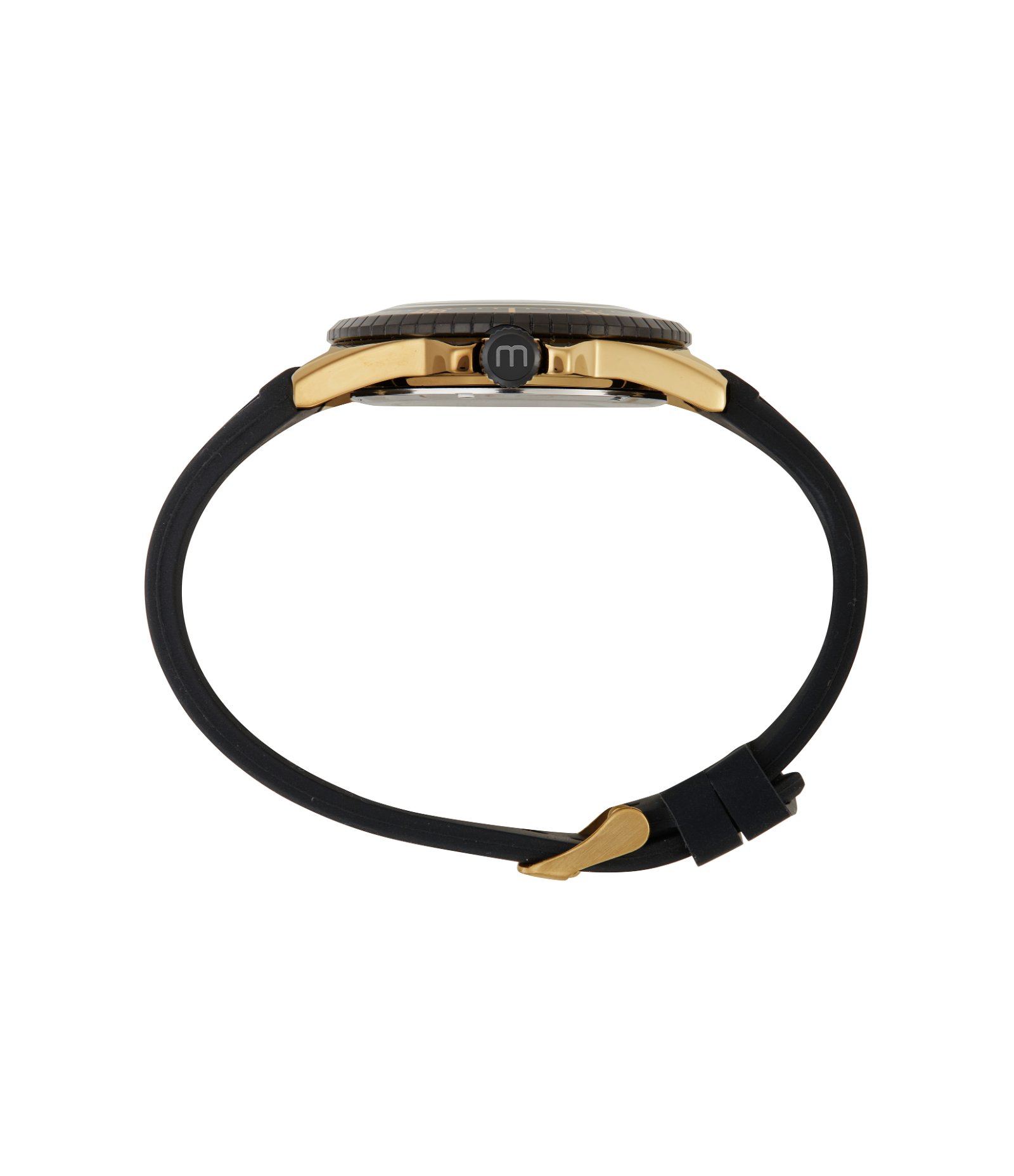 Relógio Silicone Masculino Analógico Com Caixa Em Metal E Pulseira Em Silicone Mondaine Preto 4