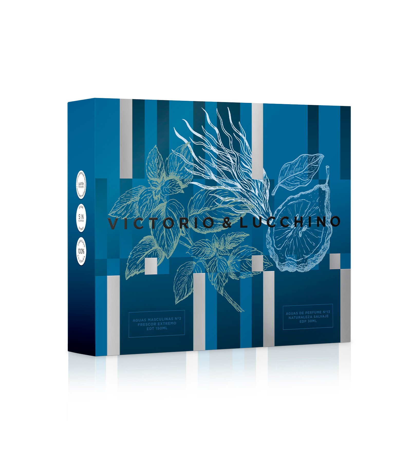 Kit V L Aguas Masculinas V L N 2 Frescor Extremo Eau de Toilette 150 ml + V L Aguas De Parfum N 13 Naturaleza Salvaje Eau de Parfum 30 ml KIT 1