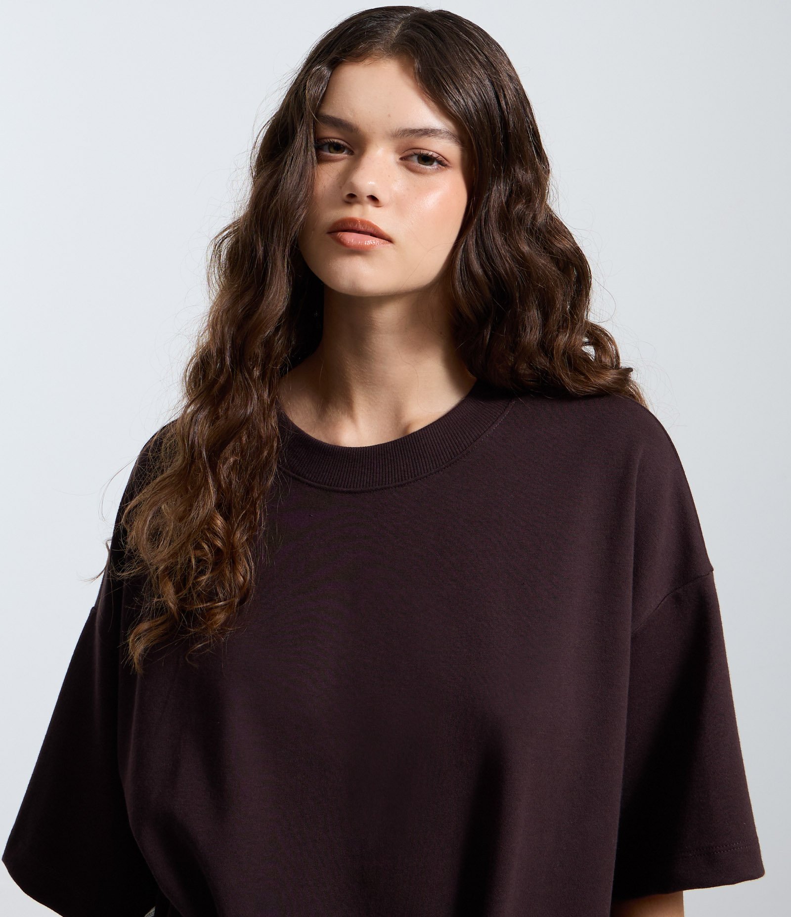 Camiseta Over Malhão com Manga Curta Marrom 3