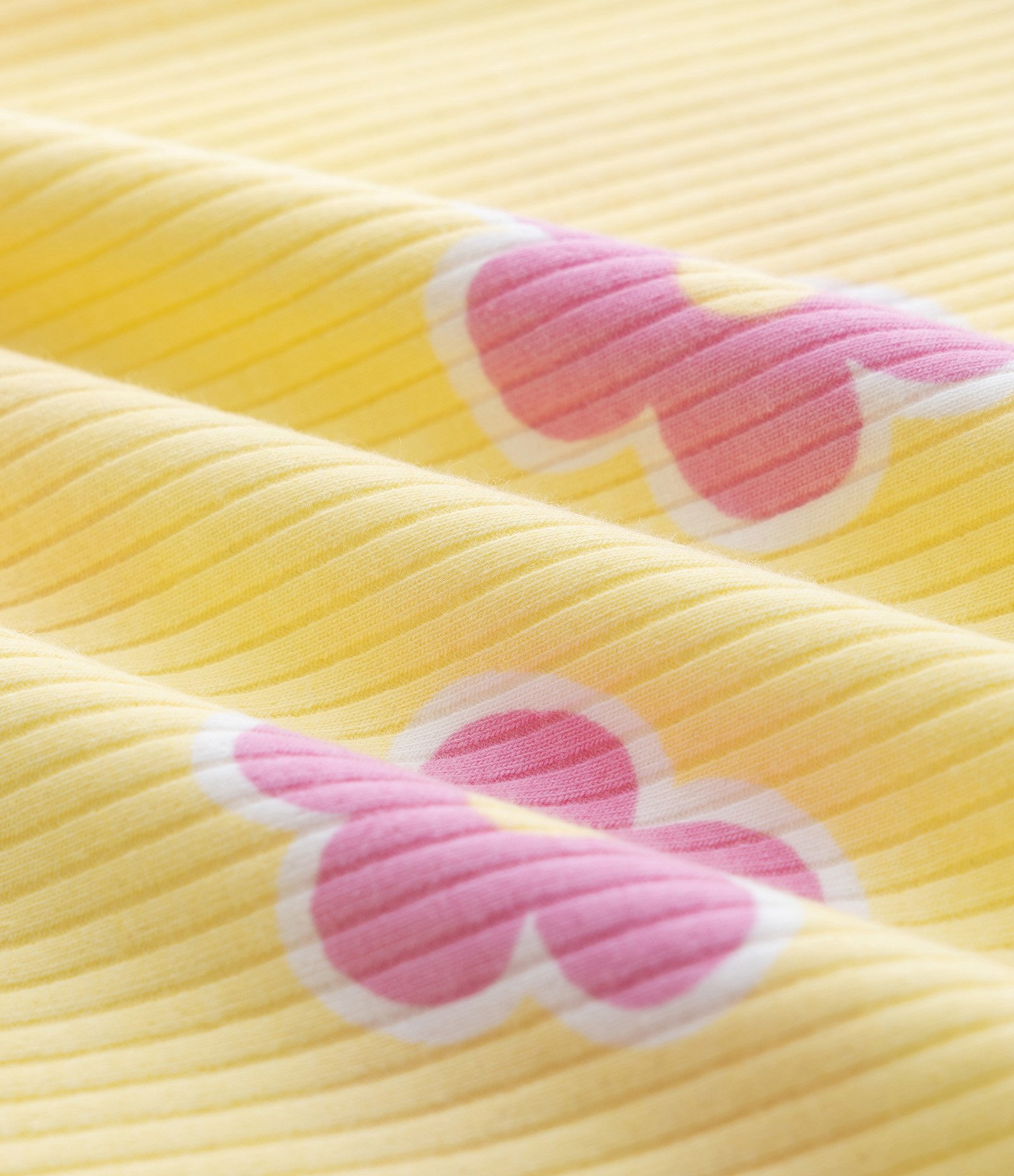 Regata Infantil Canelado com Estampa Floral – Tam 1 a 6 Anos Amarelo 3