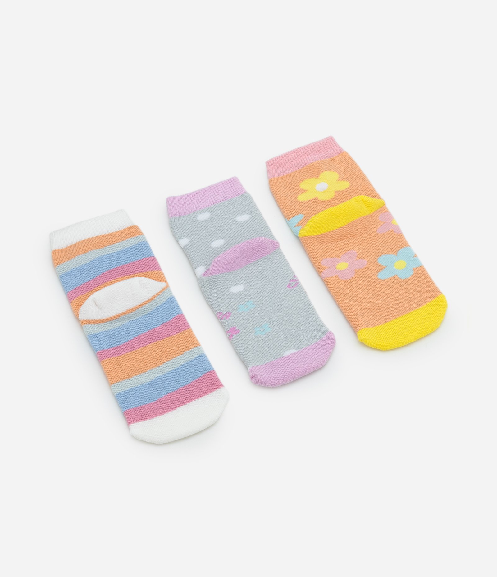 Kit 03 Meias Infantis Atoalhadas com Estampa Capivara – Tam 19 a 34 Multicores 2