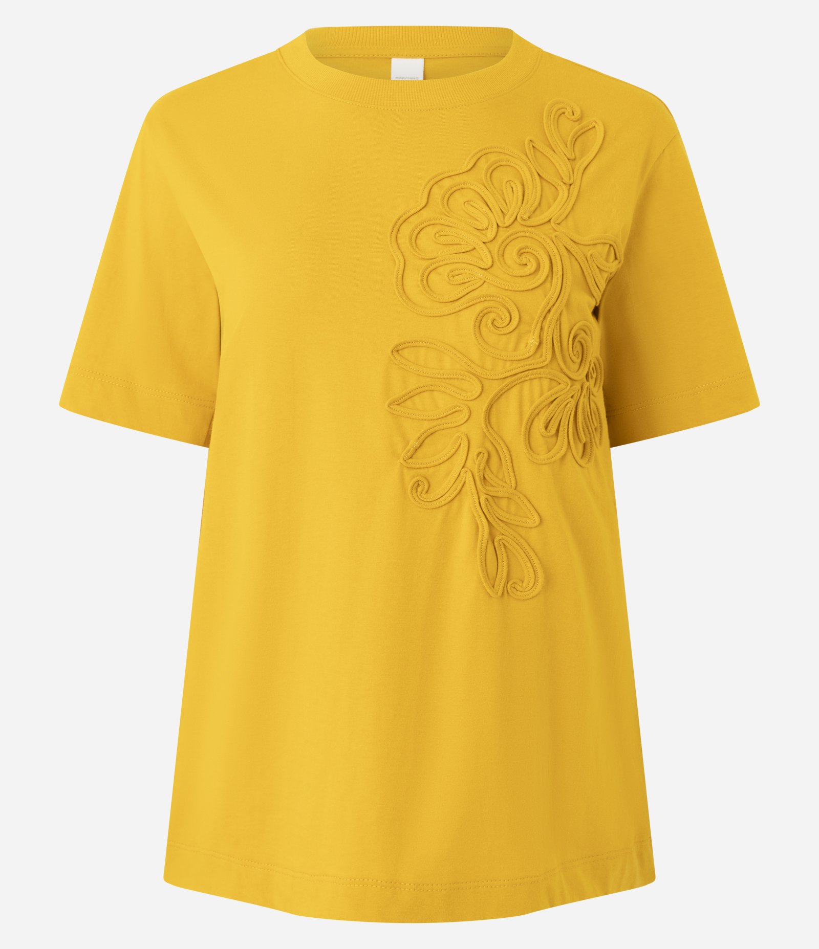 Camiseta em Algodão com Bordado Floral Amarelo 5
