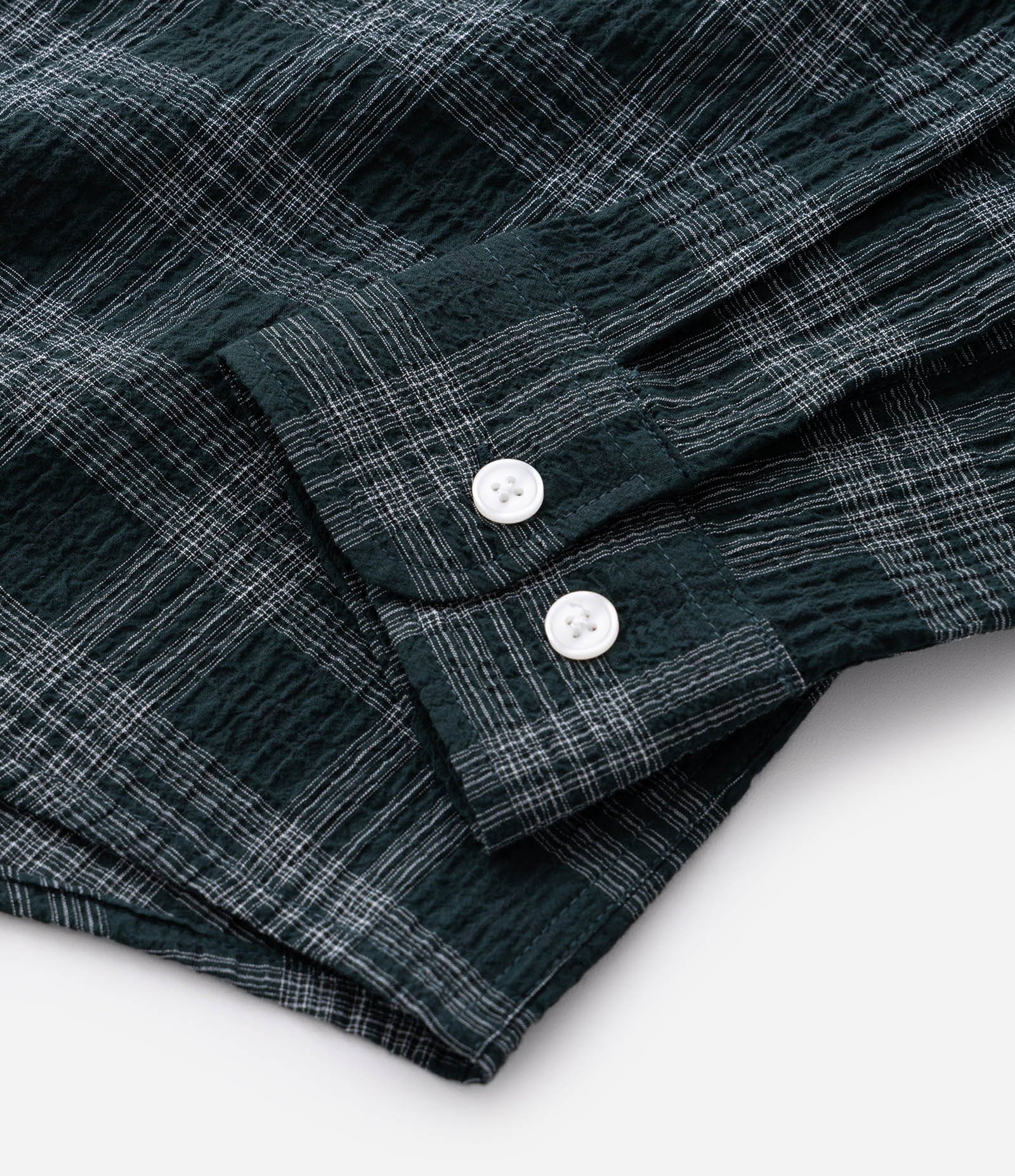 Camisa Manga Longa em Tricoline Xadrez Verde 6