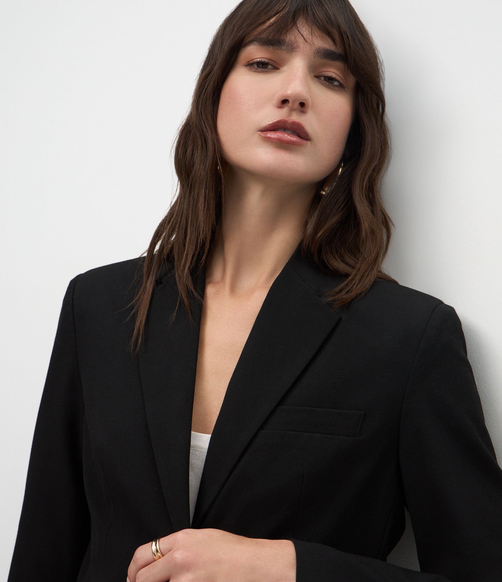 Blazer Alfaiatado com Gola Lapela Preto 3