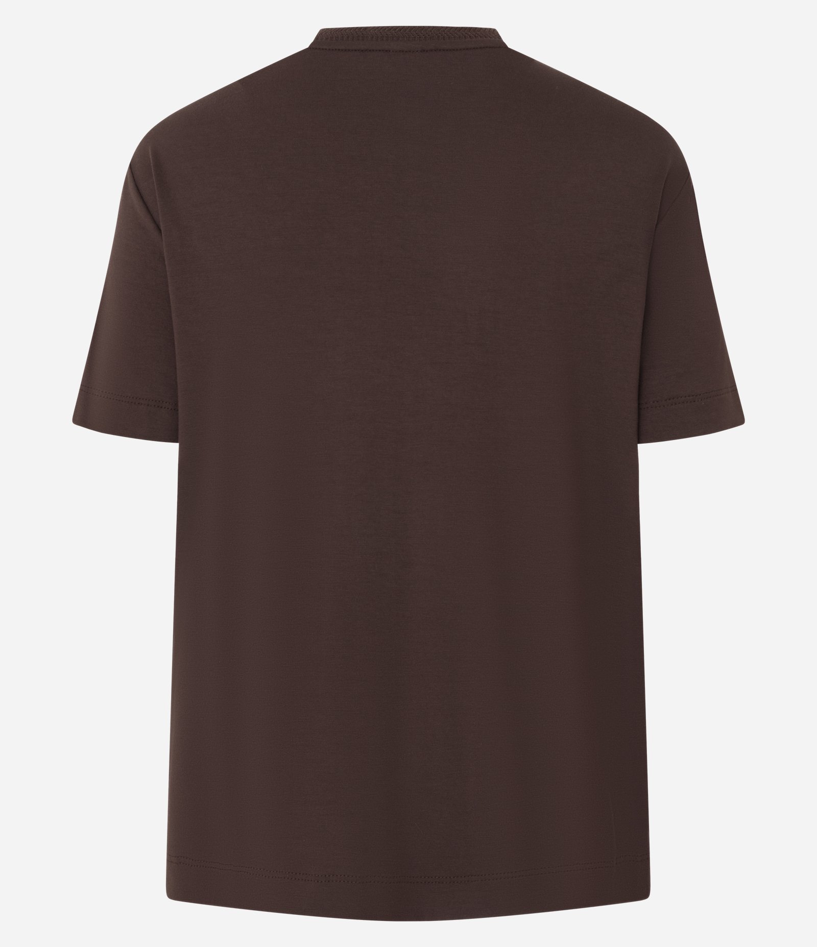 Camiseta em Viscose com Flores Bordadas Marrom 7