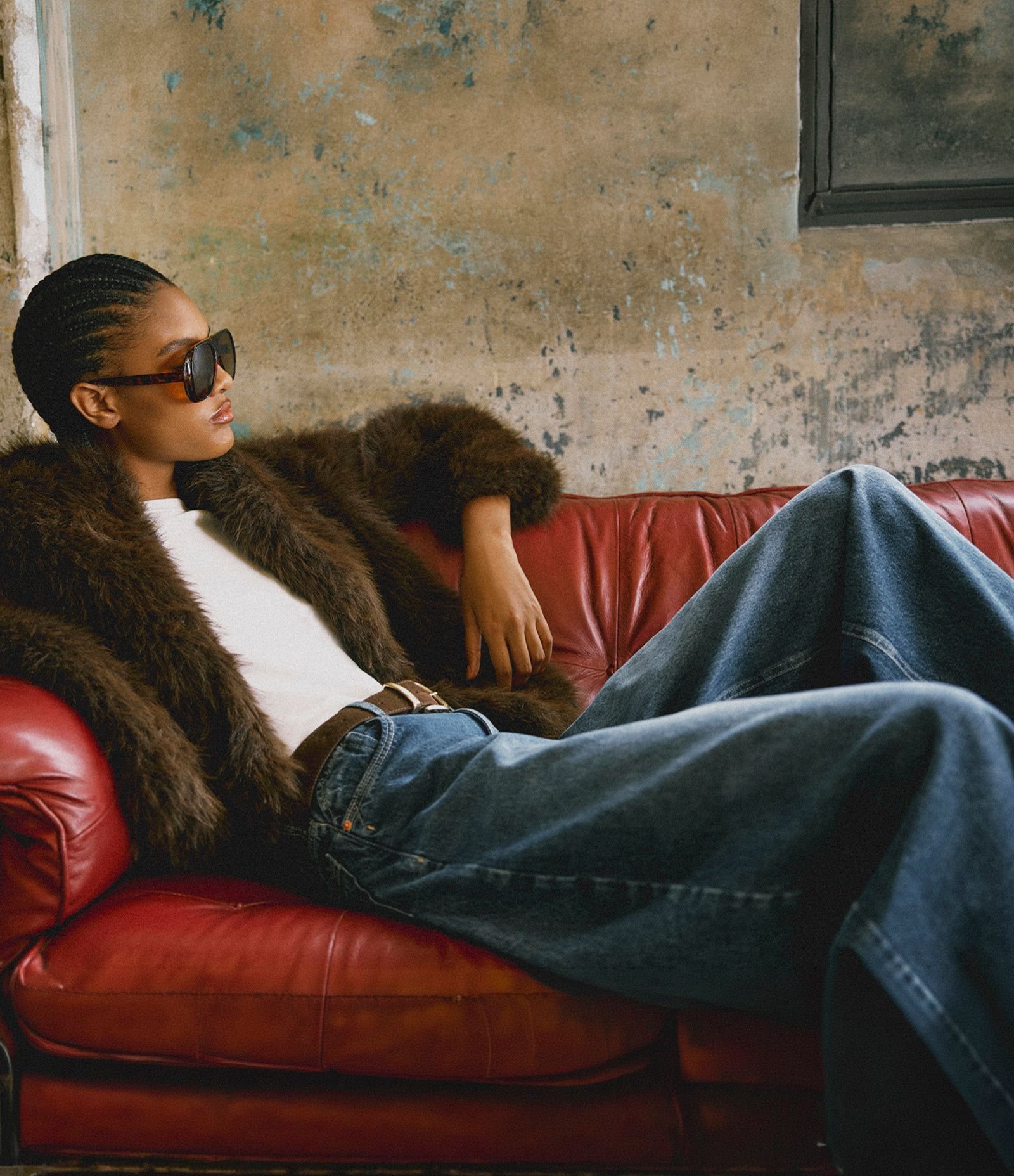 Calça Barrel Em Jeans Com Cintura Alta Azul 1