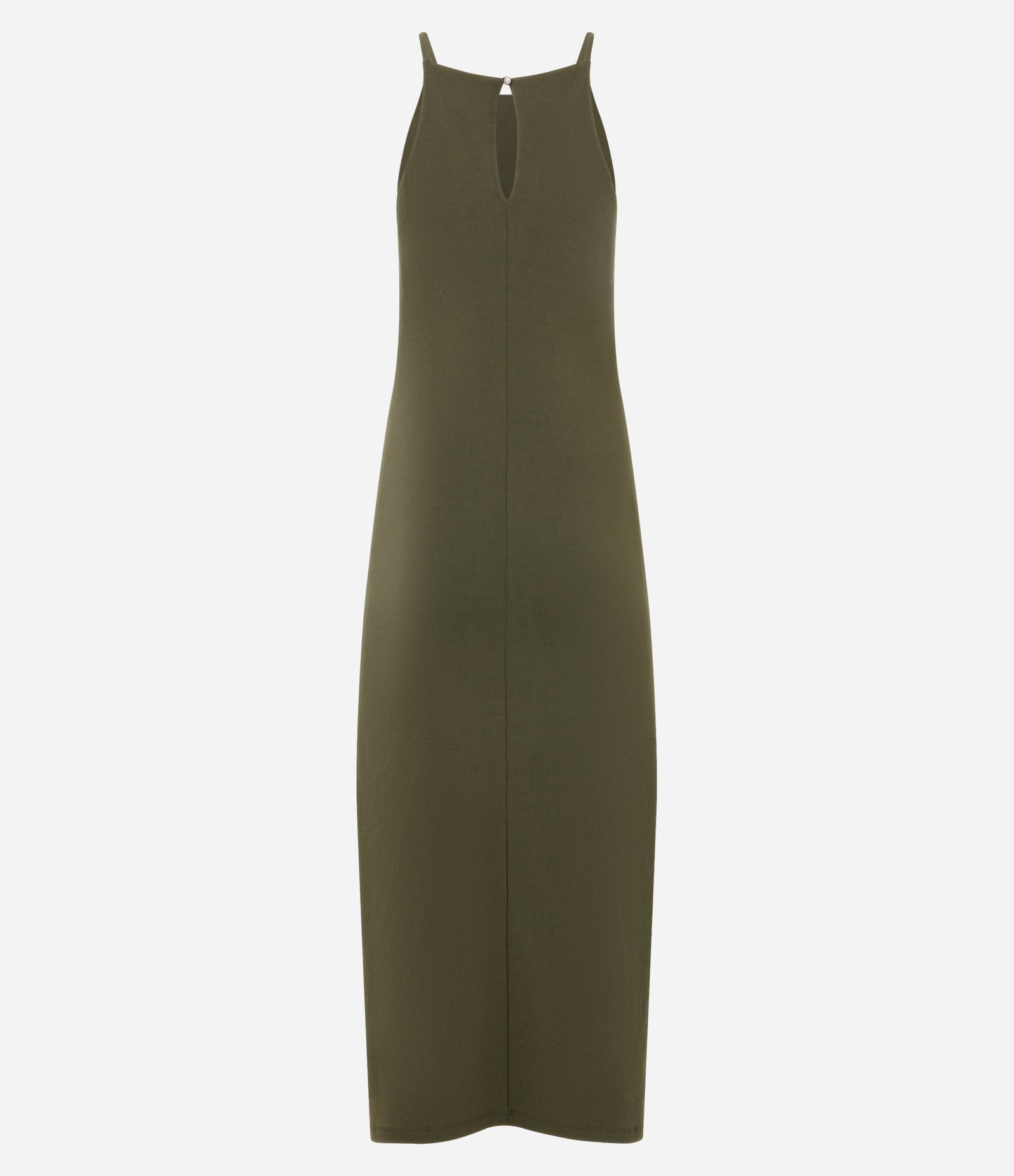 Vestido Midi em Bengaline com Decote Halter Olive Night 3