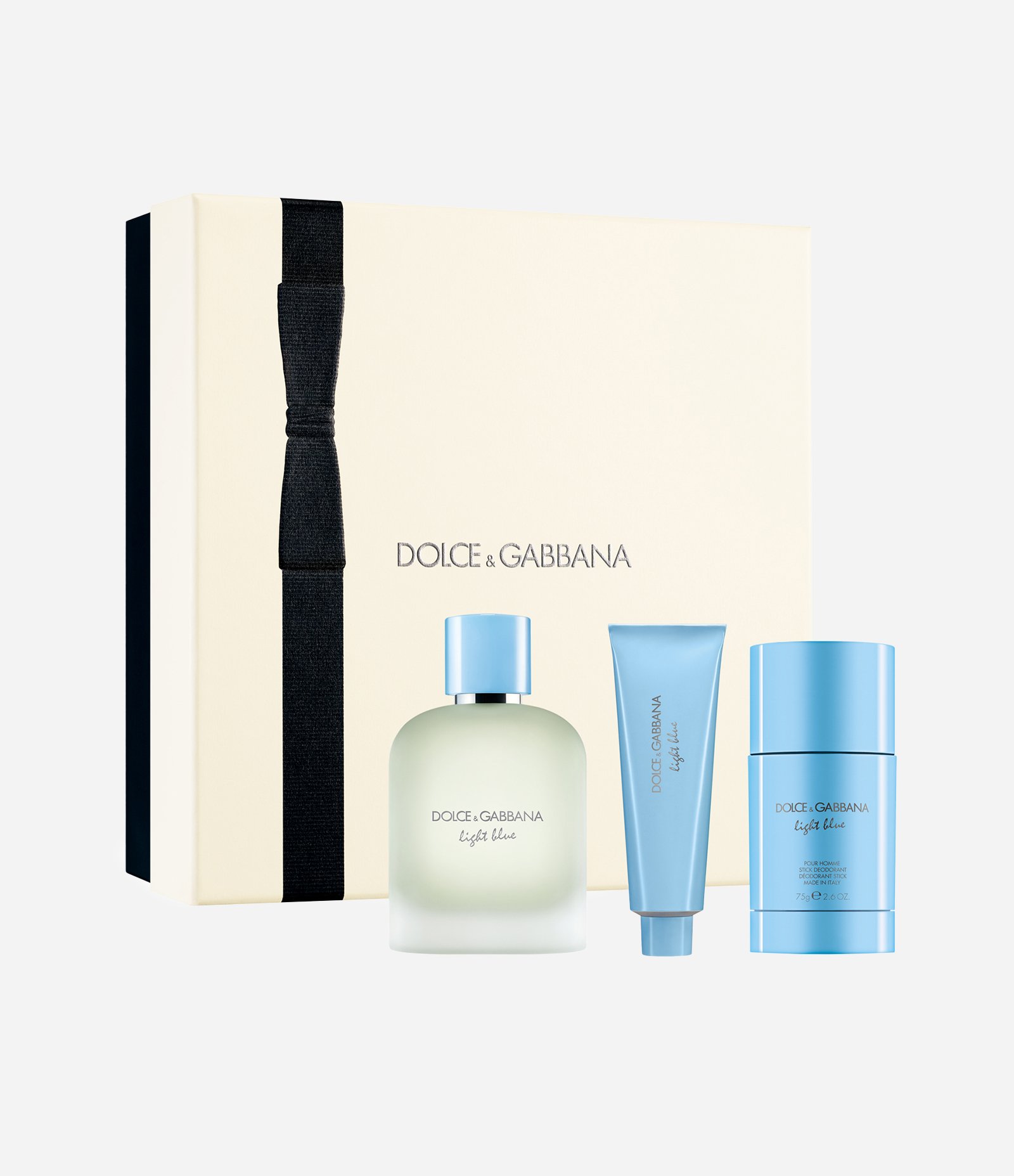 Kit Dolce Gabbana Light Blue Pour Homme EDT 100ml + Shower Gel 50ml + Deo Stick 75g KIT 1