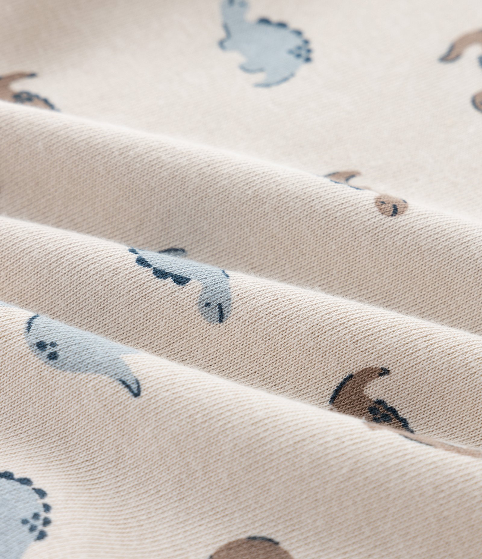 Conjunto Infantil com Casaco Dinossauro e Calça Jogger – Tam RN a 18 Meses Bege Claro 8