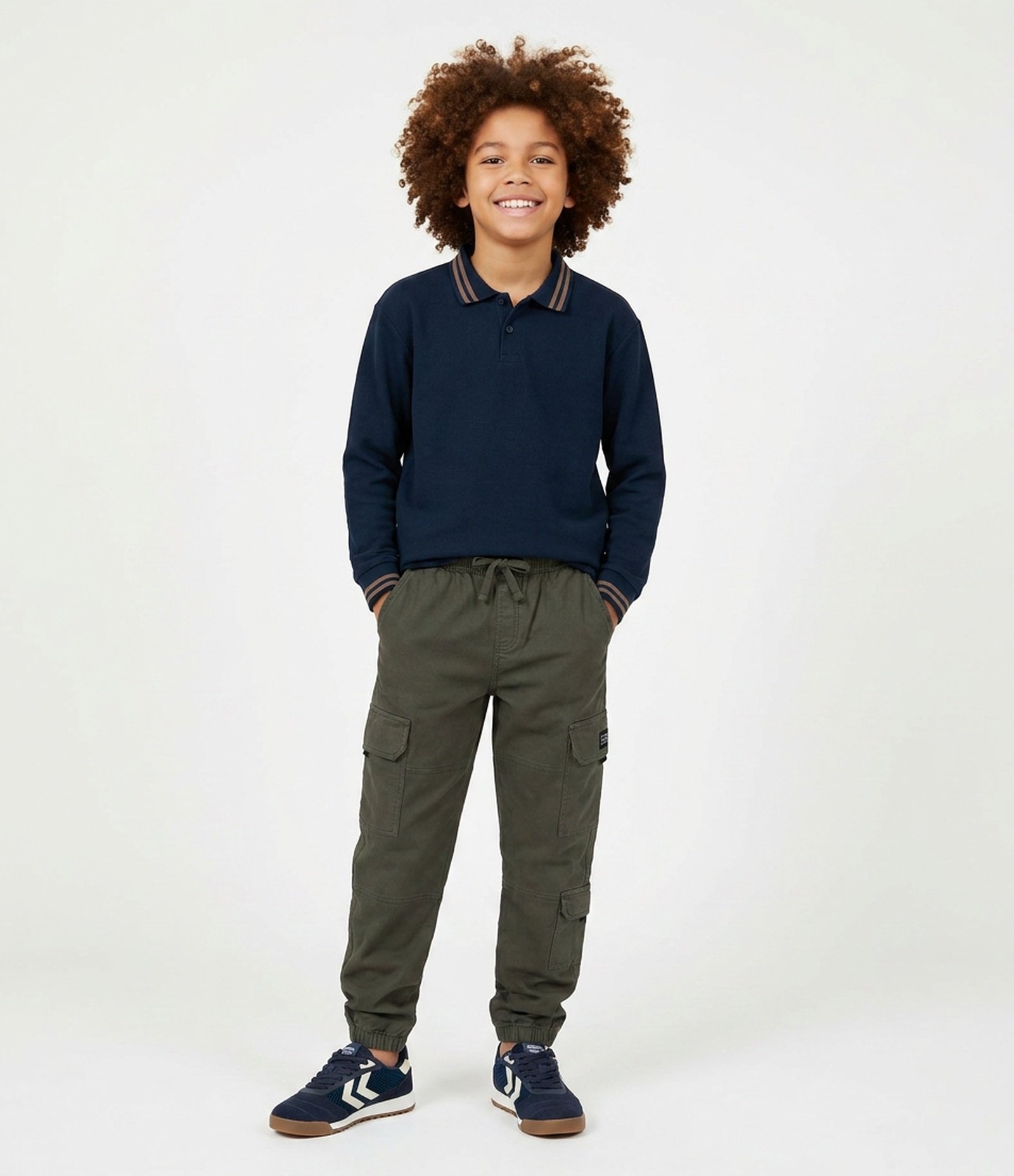 Calça Infantil Cargo em Ripstop com Bolsos Laterais – Tam 5 a 14 Anos Verde Militar 1